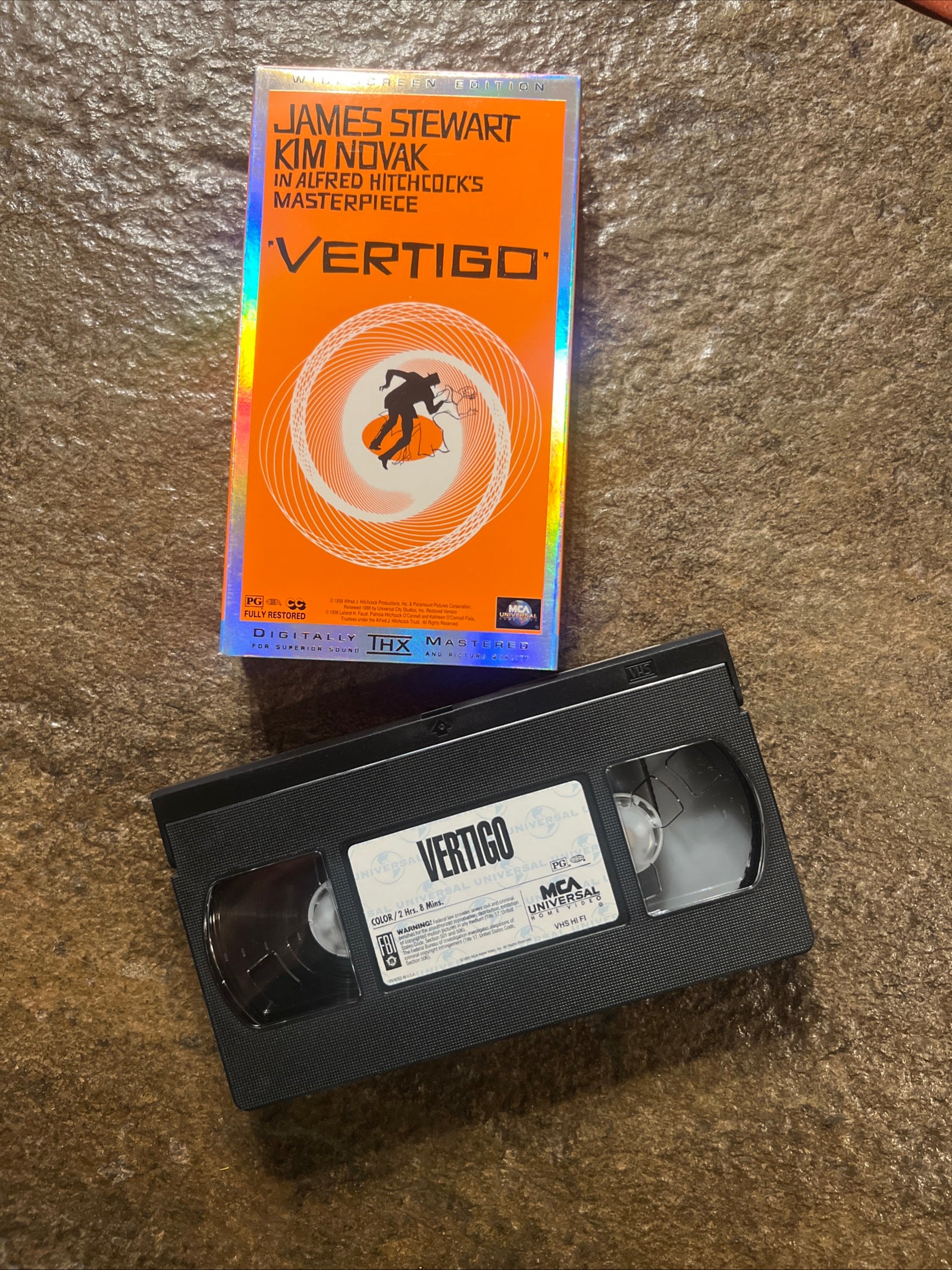 VERTIGO ( Widescreen Edition VHS 1958 ) Mystery/ Thriller [PG] Alfred Hitchcock