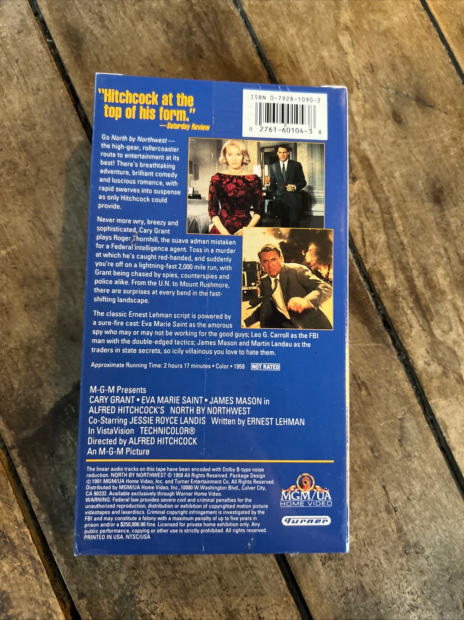 North by Northwest ( VHS 1959 ) Thriller / Action [PG] Alfred Hitchcock - NOS New Sealed