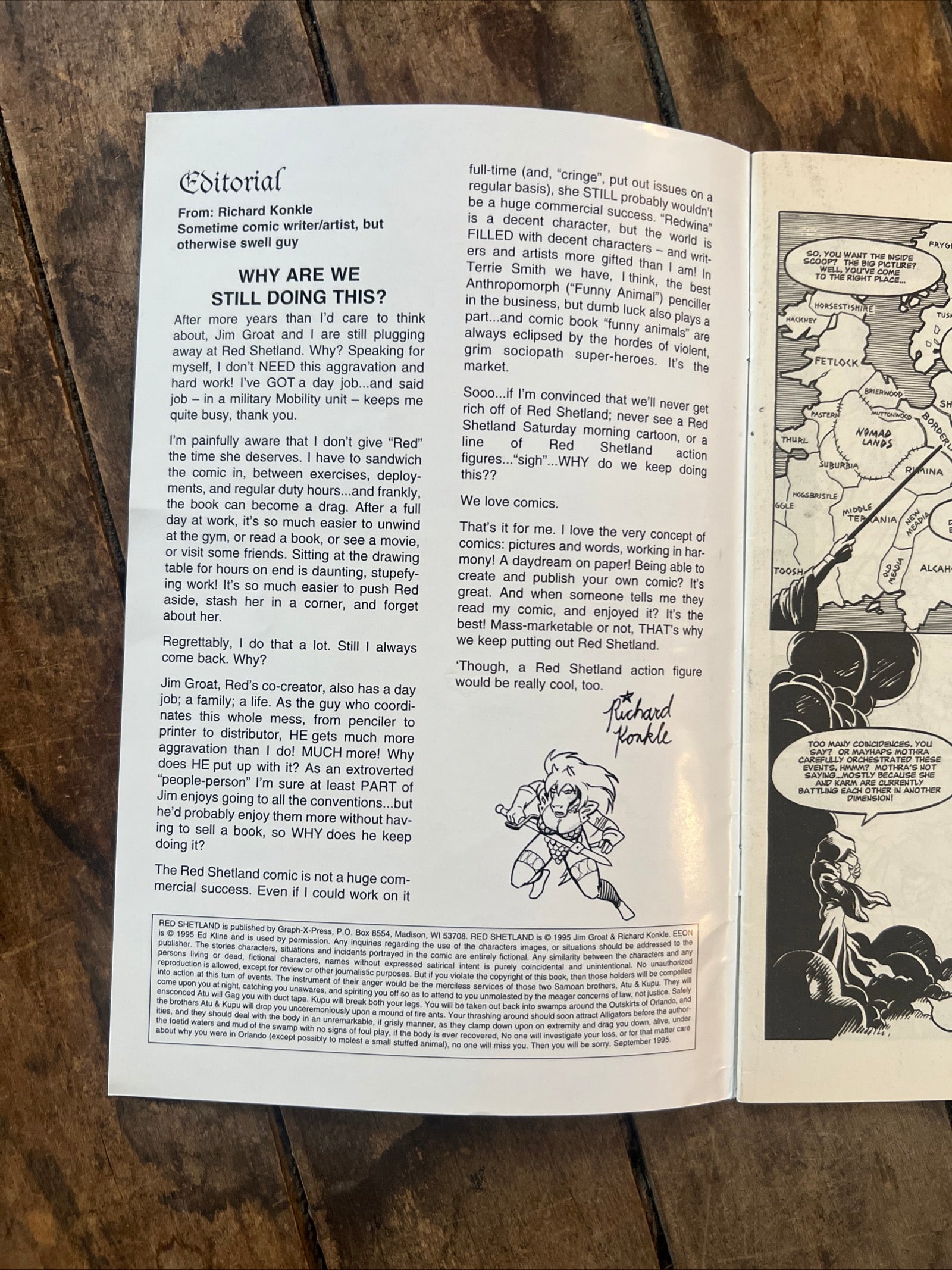 Red Shetland #9 (1995) GraphXpress - Comic Book by Richard Konkle