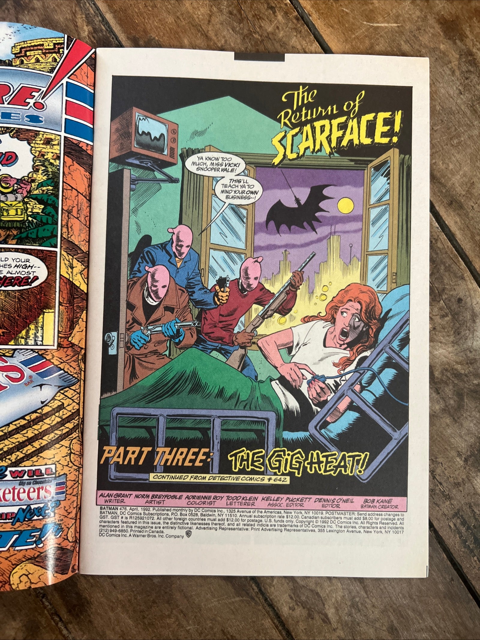 Batman #476 (1992) DC Comics - The Return of Scarface!