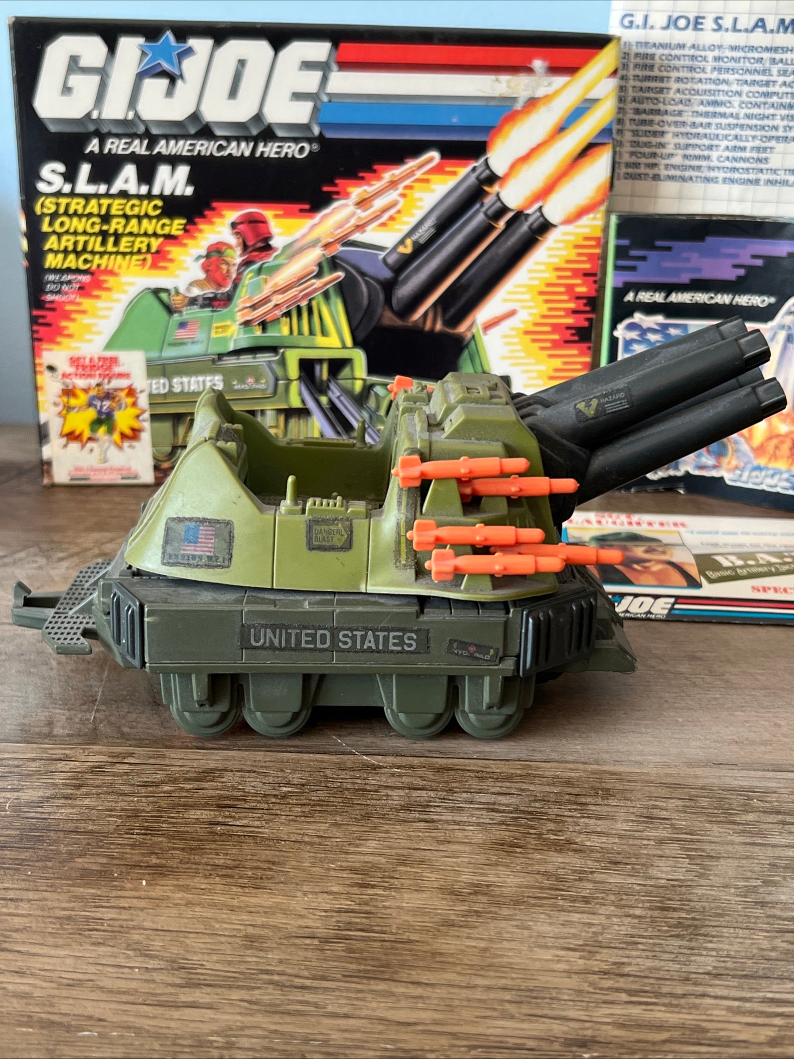 1987 Hasbro GI JOE - S.L.A.M - Original Box & Blueprints