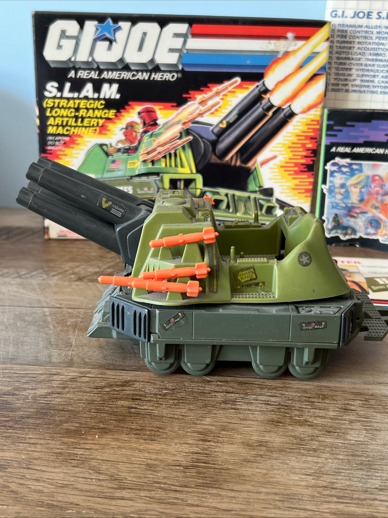 1987 Hasbro GI JOE - S.L.A.M - Original Box & Blueprints