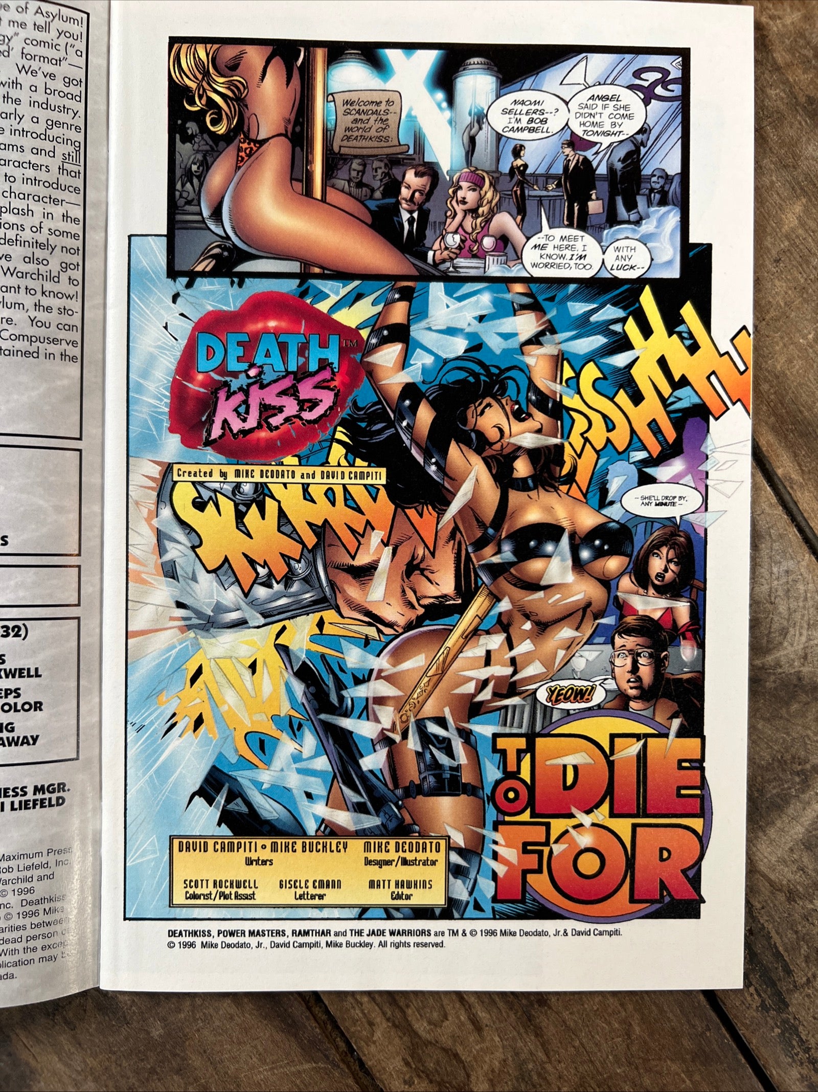ASYLUM #2 (1996 ) Maximum Press Comics - Mike Deodato’s DEATH KISS