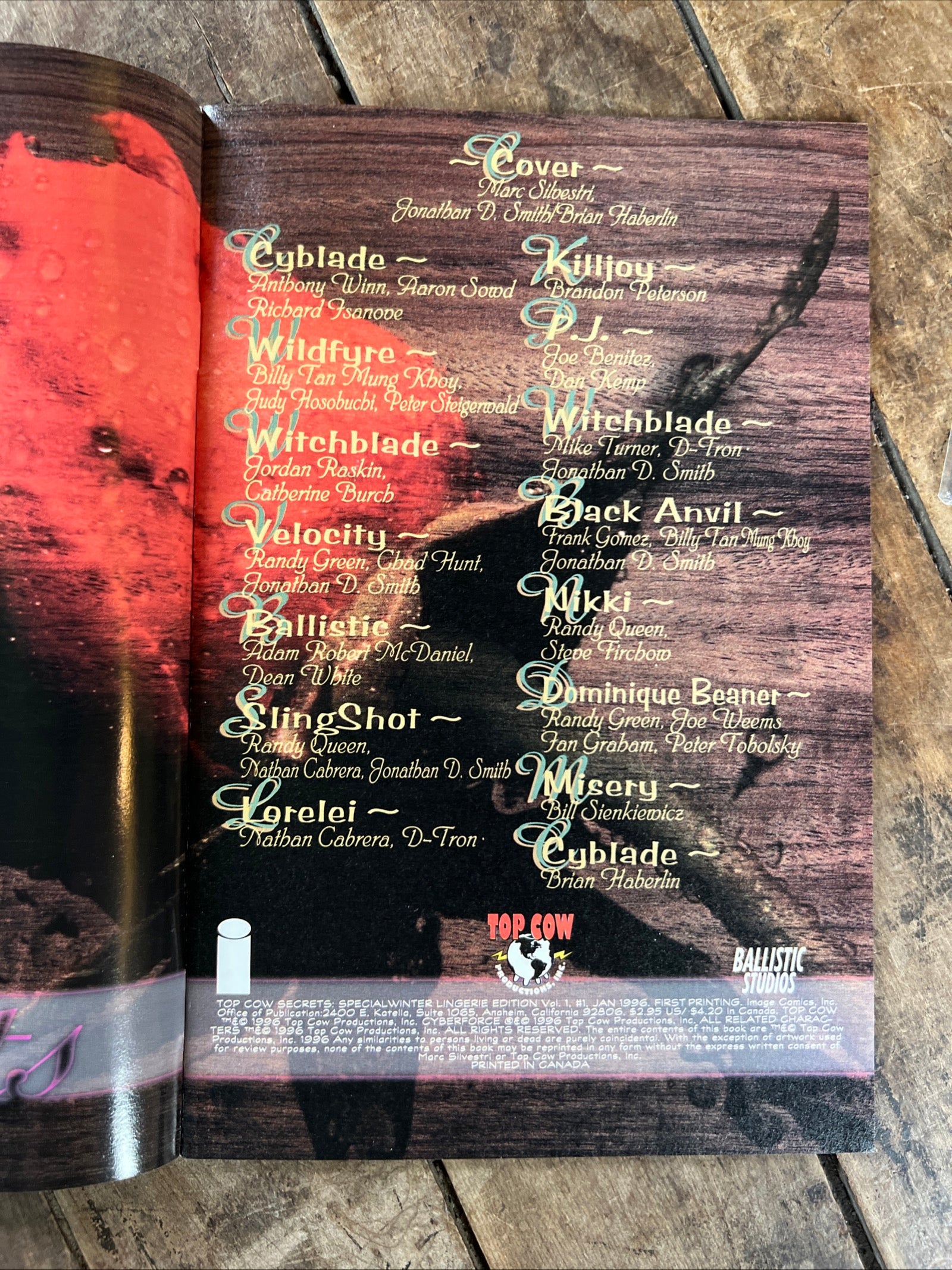Top Cow Secrets Special Winter Lingerie Edition #1 ( 1996 ) Image Comics