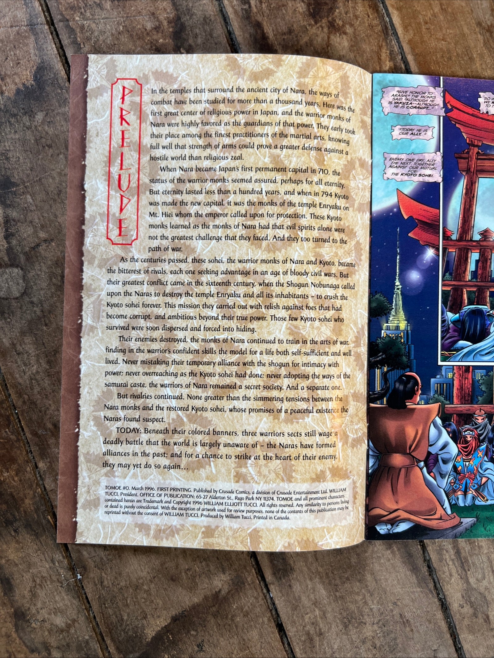 TOMOE #0 ( 1996 ) Crusade Comics