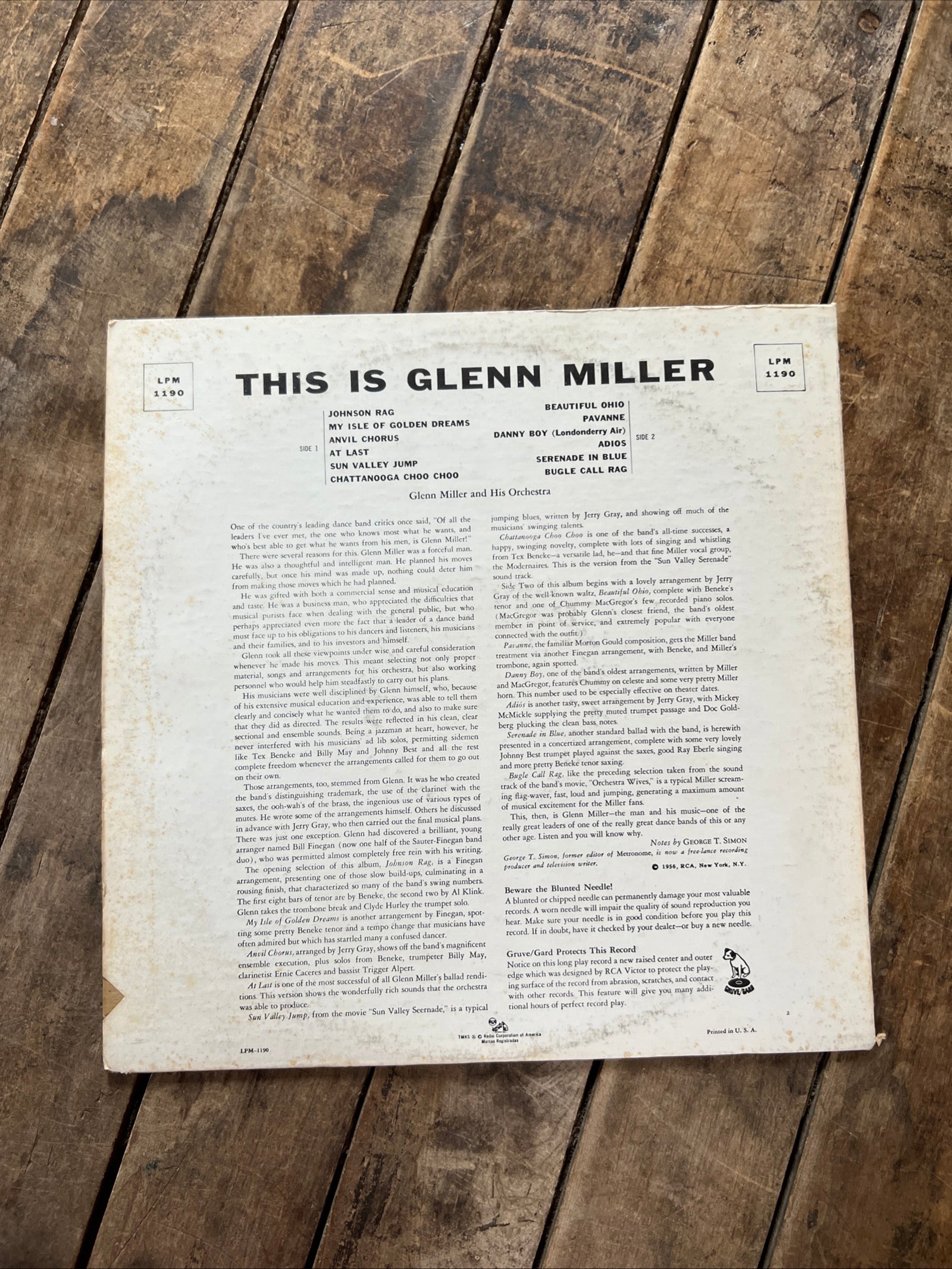 This Is Glenn Miller - 1956 RCA Victor Records - LP Record Viny