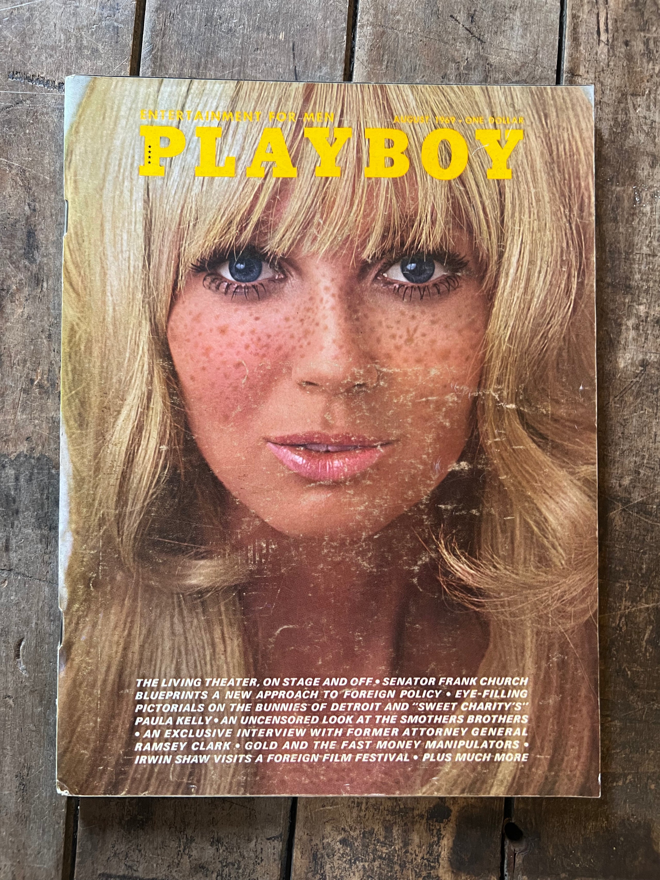 Playboy Magazine August 1969 Issue - Centerfold Model Debbie Hooper