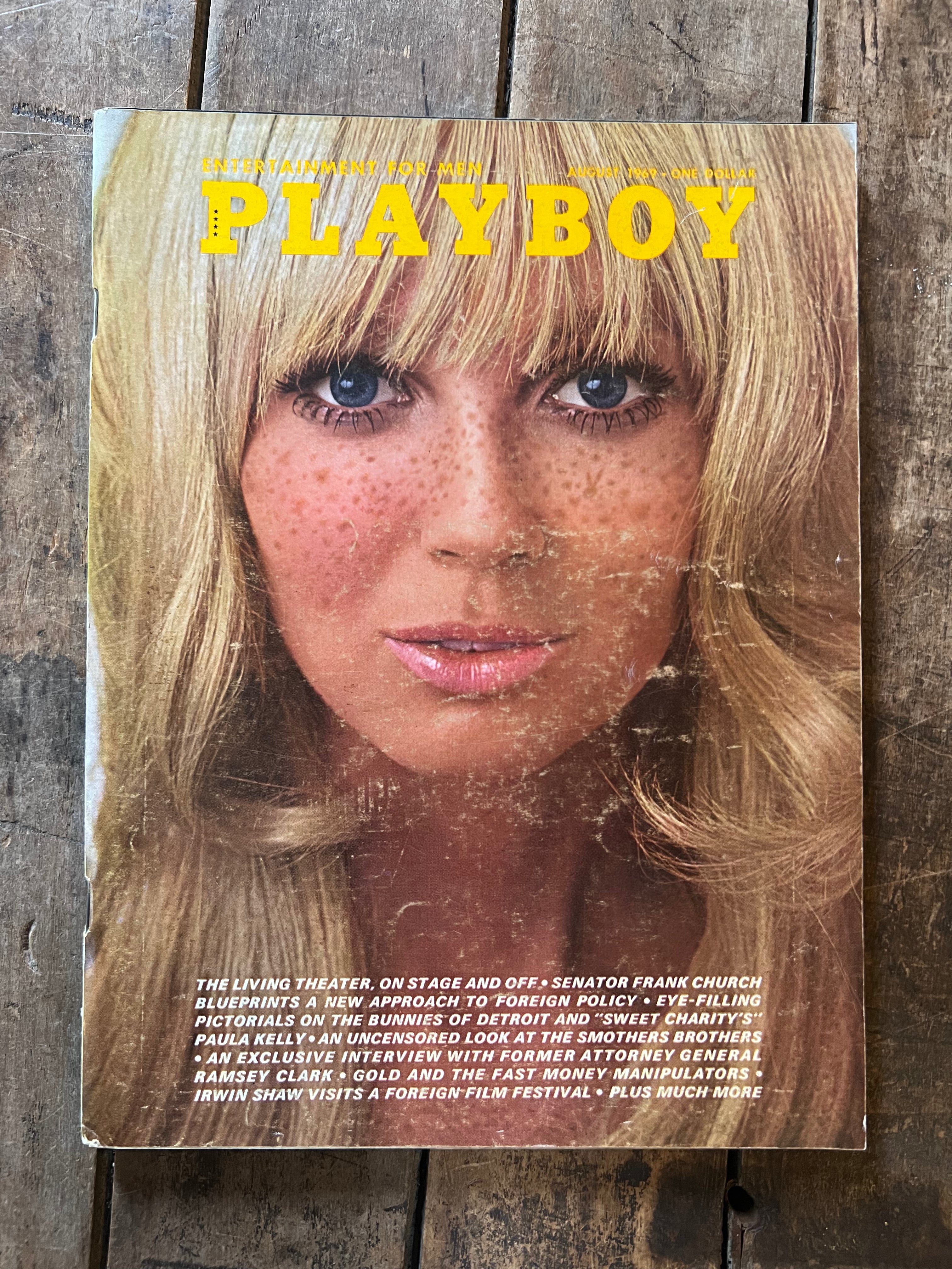 Playboy Magazine August 1969 Issue - Centerfold Model Debbie Hooper