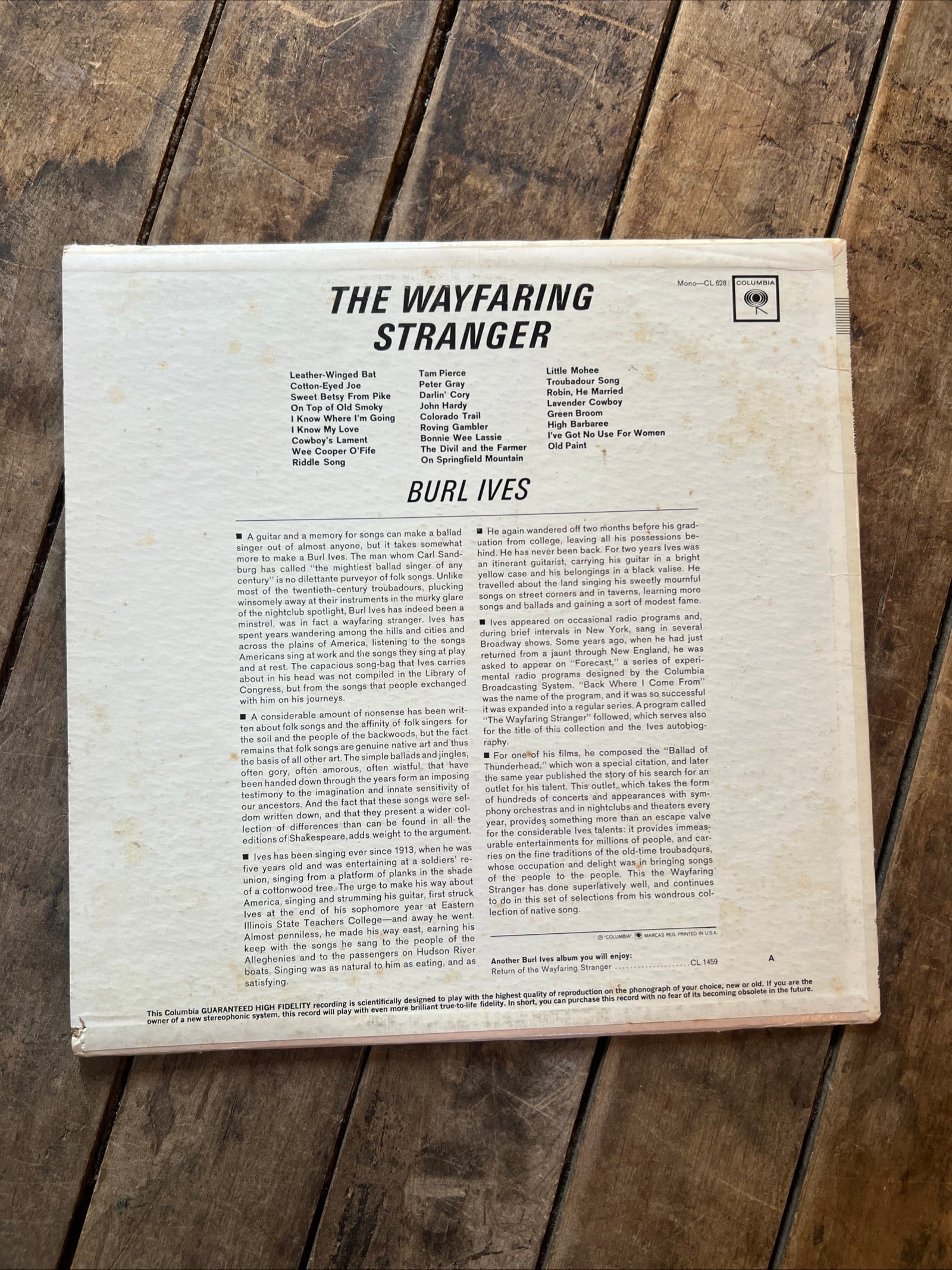 Burl Ives - The Wayfaring Stranger - 1955 Columbia Records