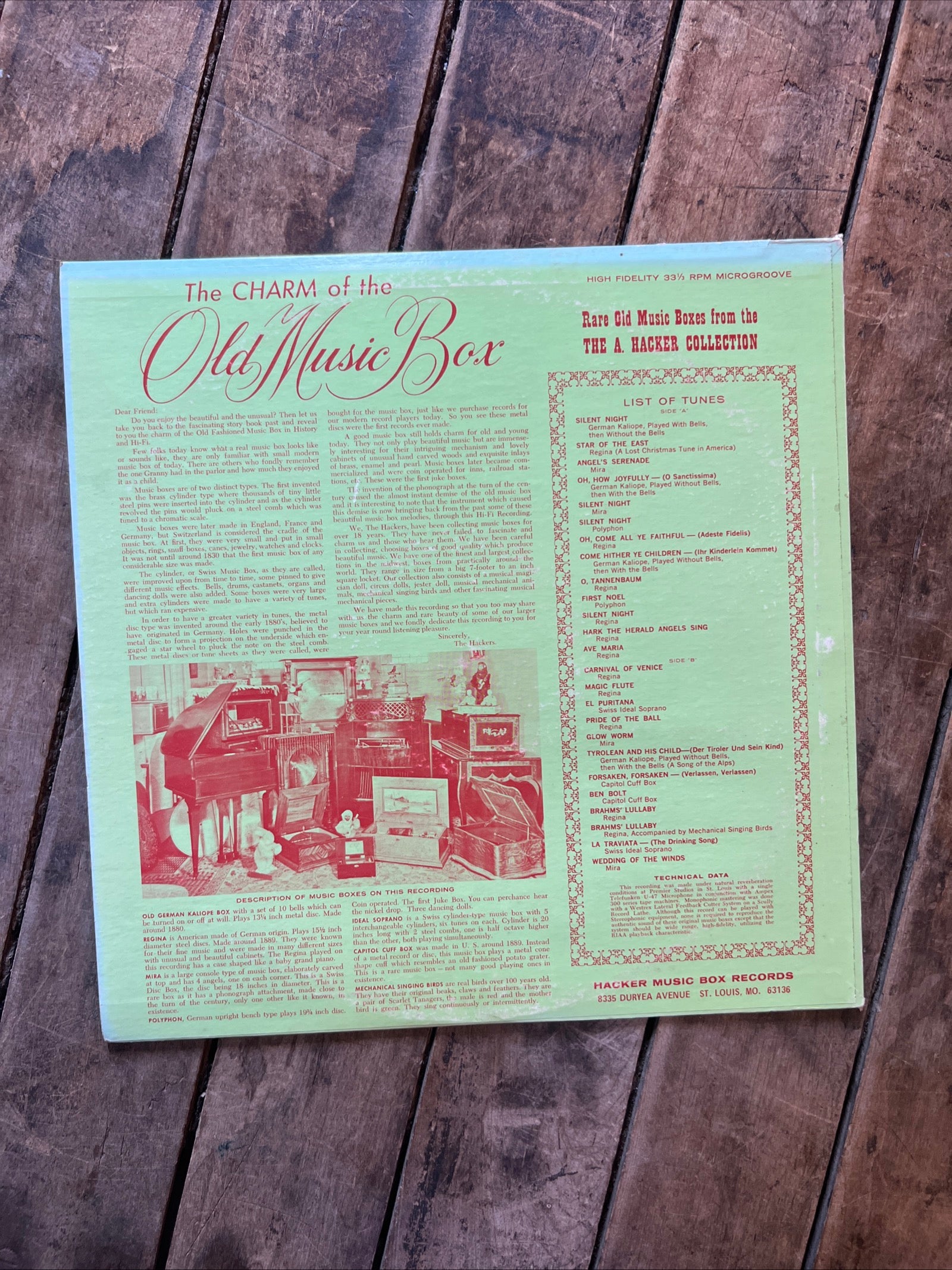 The Charm Of The Old Music Box - 1960s Hacker Music Box Records