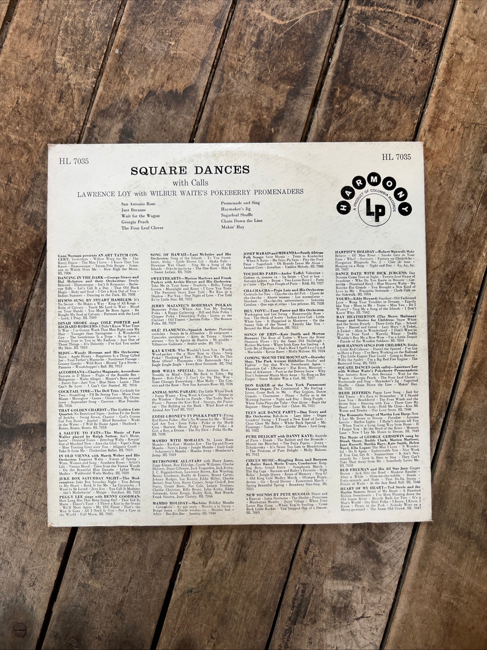 Lawrence V. Loy - SQUARE DANCE - 1957 Harmony Records