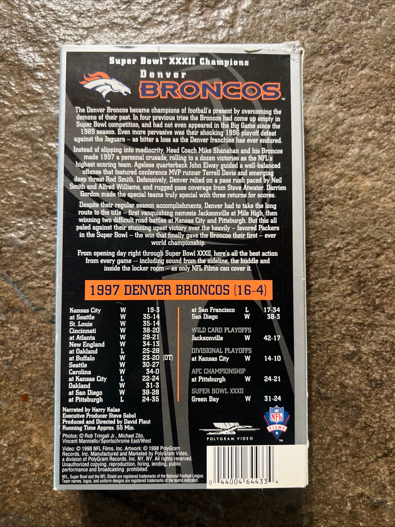 Denver Broncos ( NFL FILMS VHS 1998 ) Super Bowl XXXII Champions Official Video
