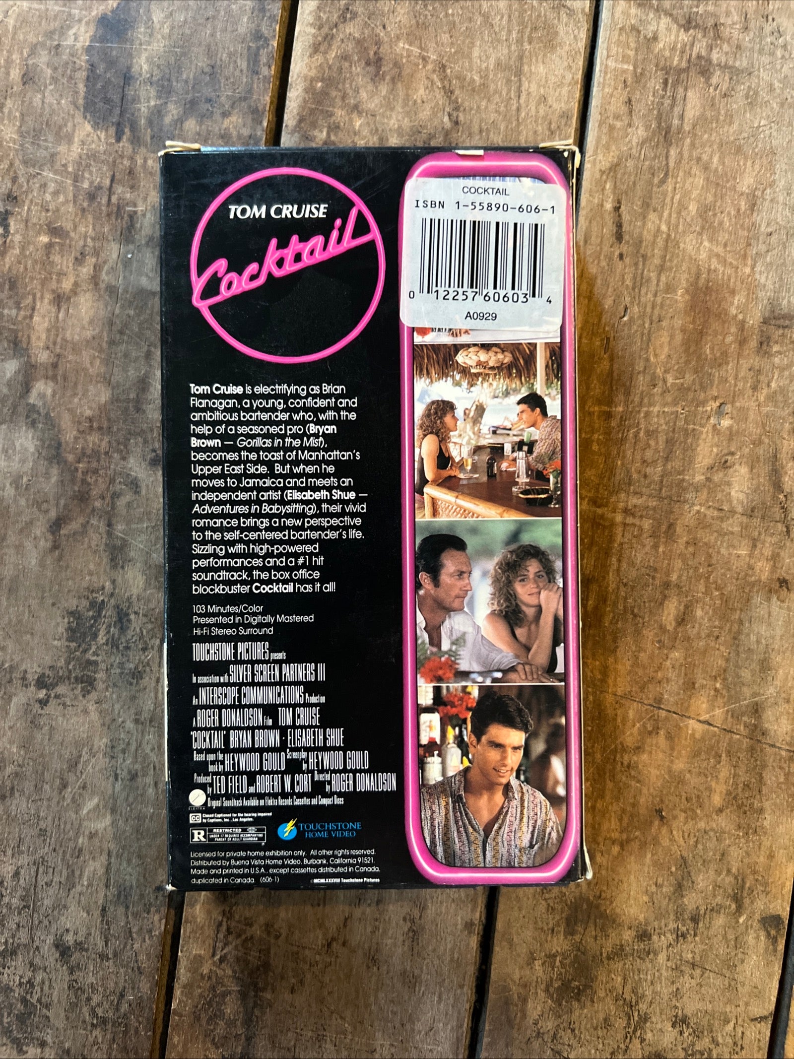Cocktail ( VHS 1988 ) Romance / Comedy [R] Starring Tom Cruise & Elisabeth Shue