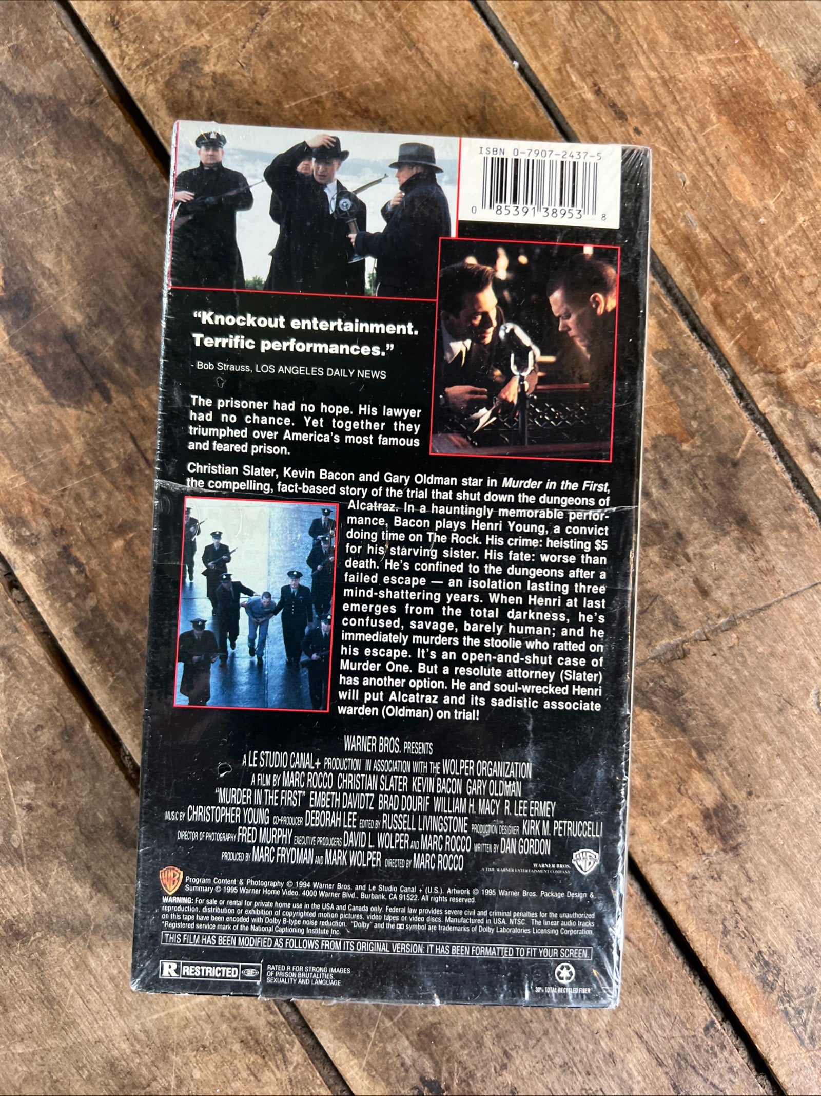Murder In The First ( VHS 1995 ) Crime / Thriller [R] Starring Kevin Bacon