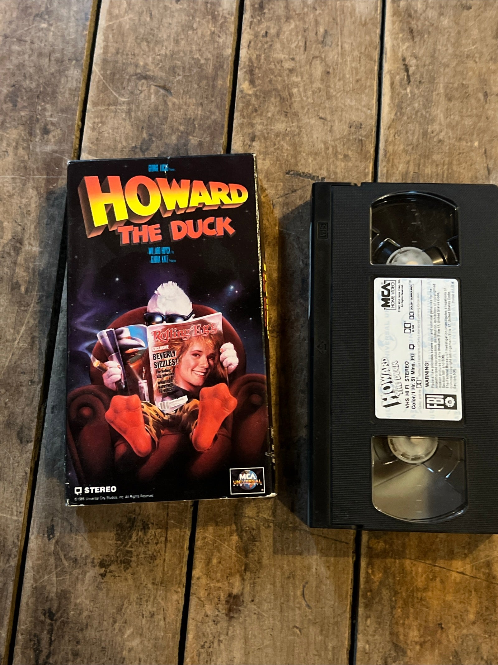 Howard The Duck ( VHS 1986 ) Comedy/ SCI-Fi [PG] Tim Robbins & Lea Thompson
