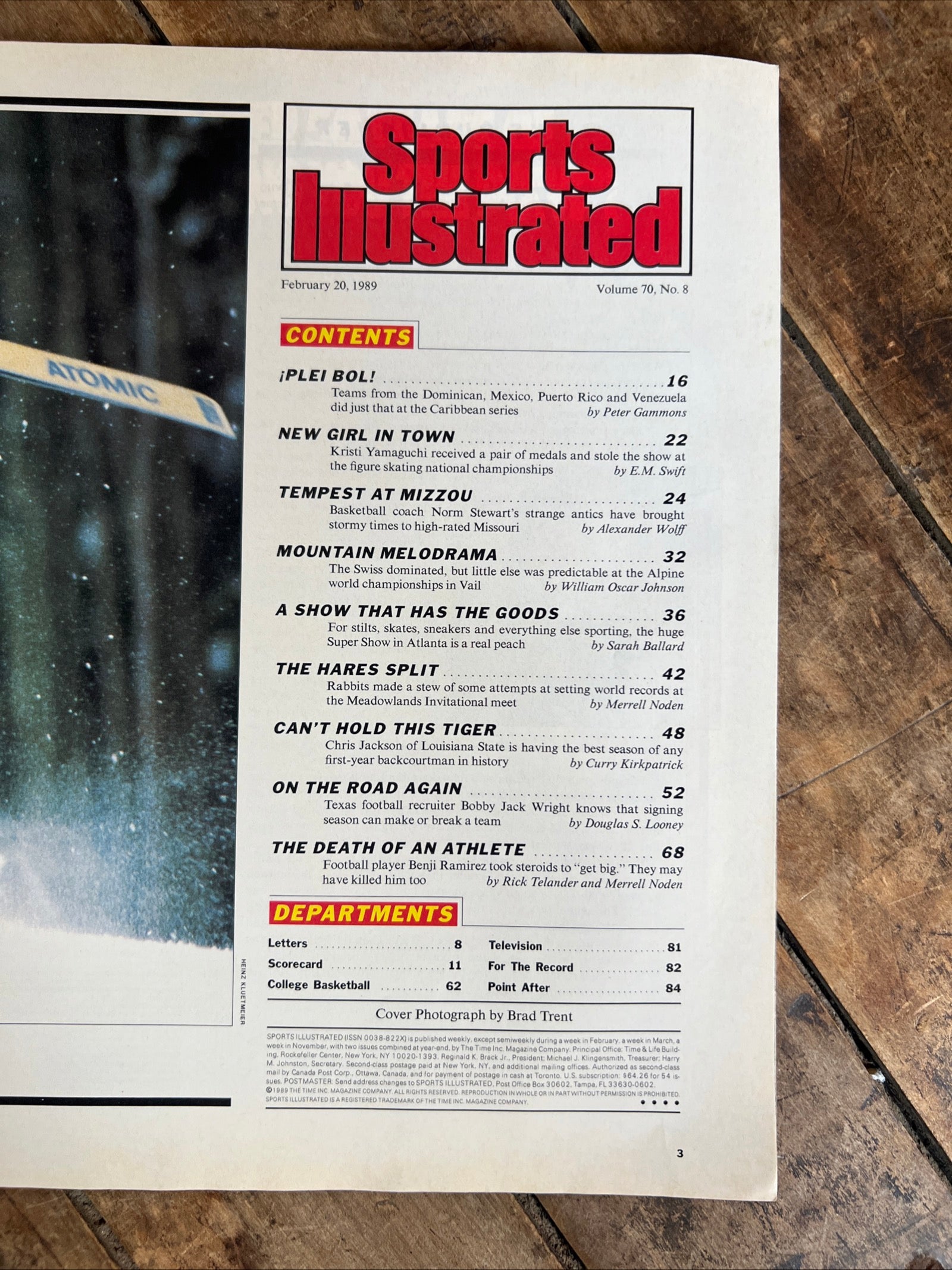 Sports Illustrated Magazine - February 20, 1989 ( Volume 70, No. 8 ) - LSU Basketball SuperStar Chris Jackson