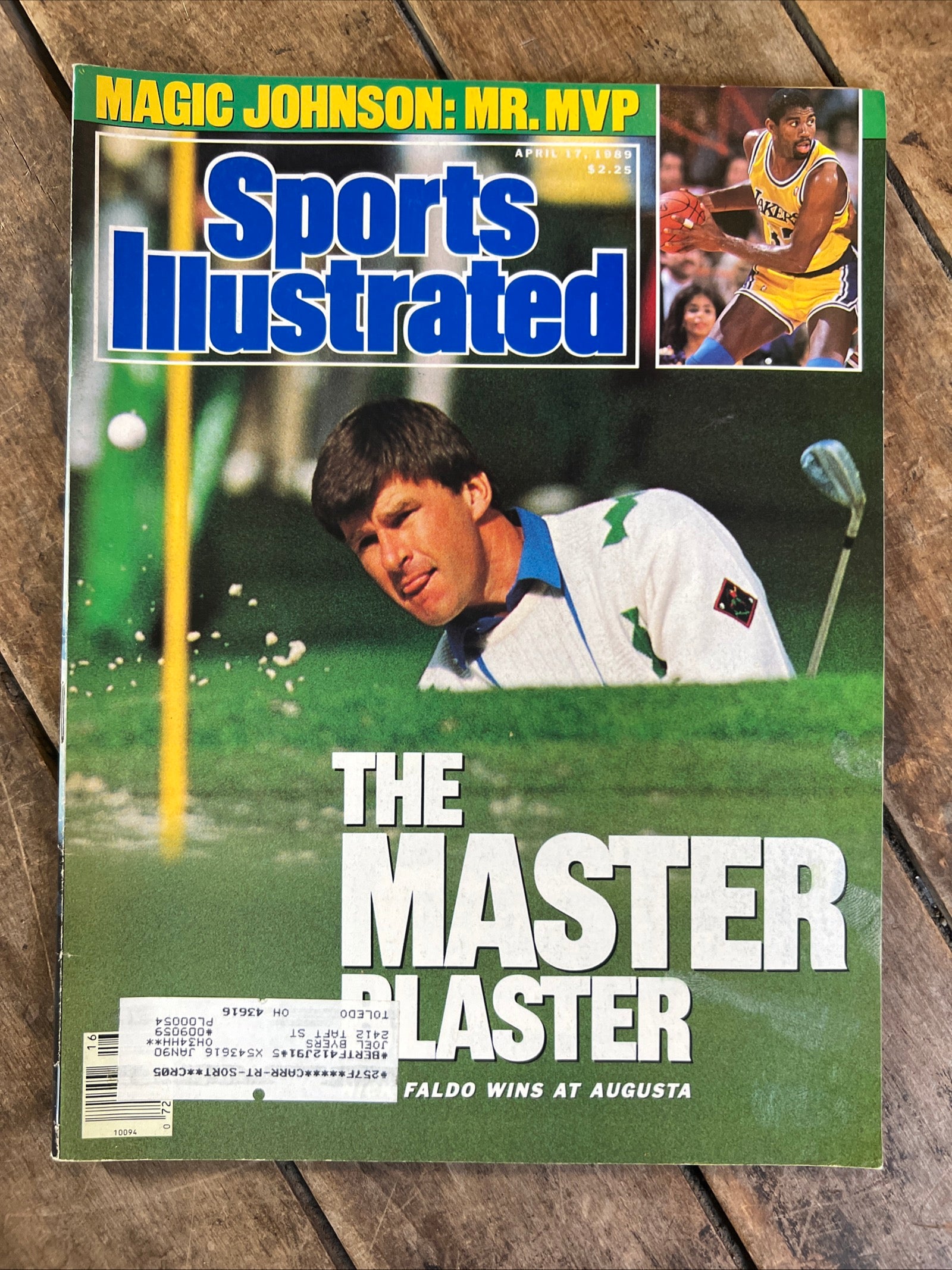 Sports Illustrated Magazine - April 17, 1989 - Nick Faldo PGA Masters Winner & Magic Johnson NBA MVP Cover