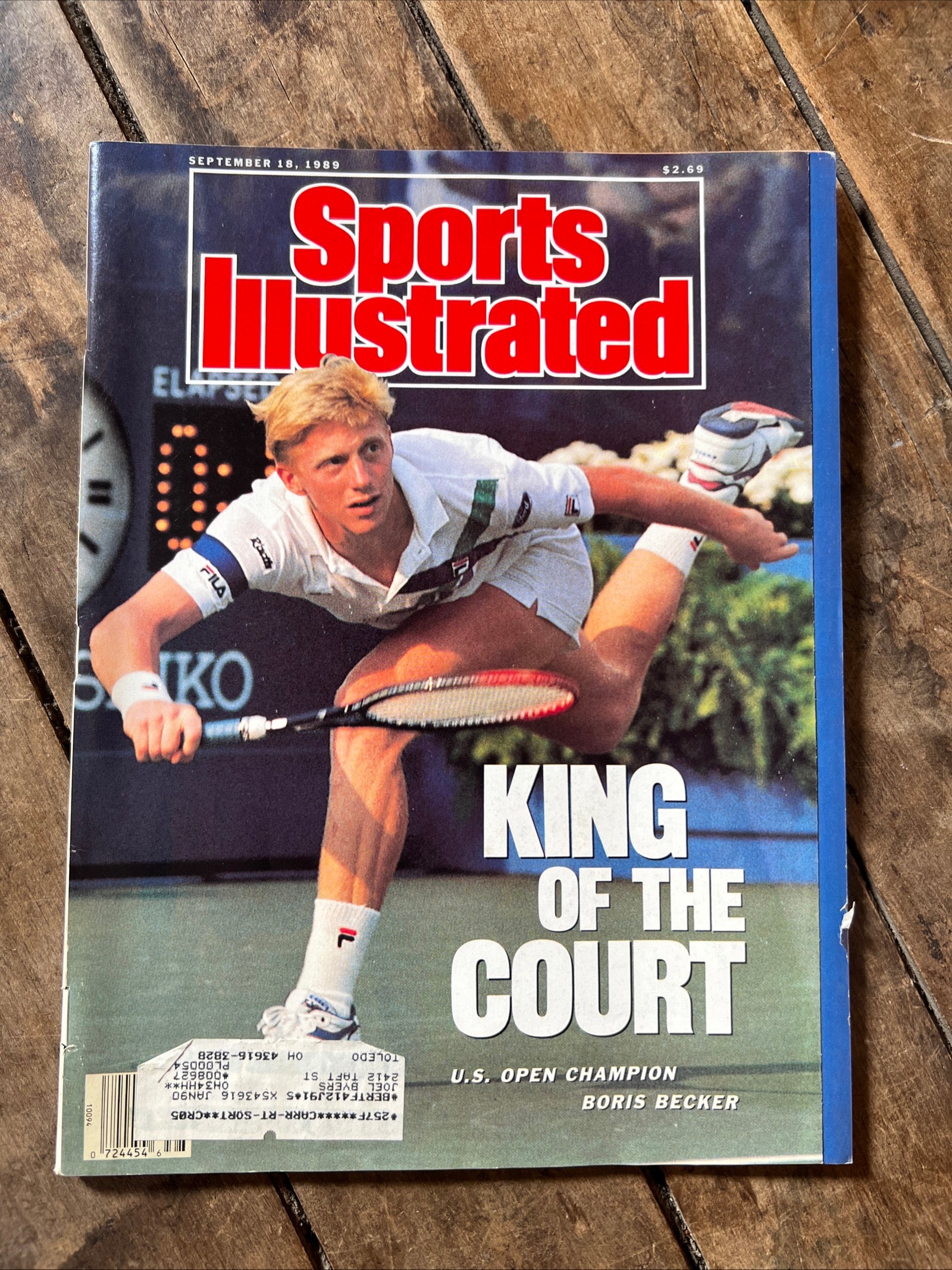 Sports Illustrated Magazine - September 18, 1989 ( Volume 71, No. 12 ) - Boris Becker U.S. Open Tennis Champion