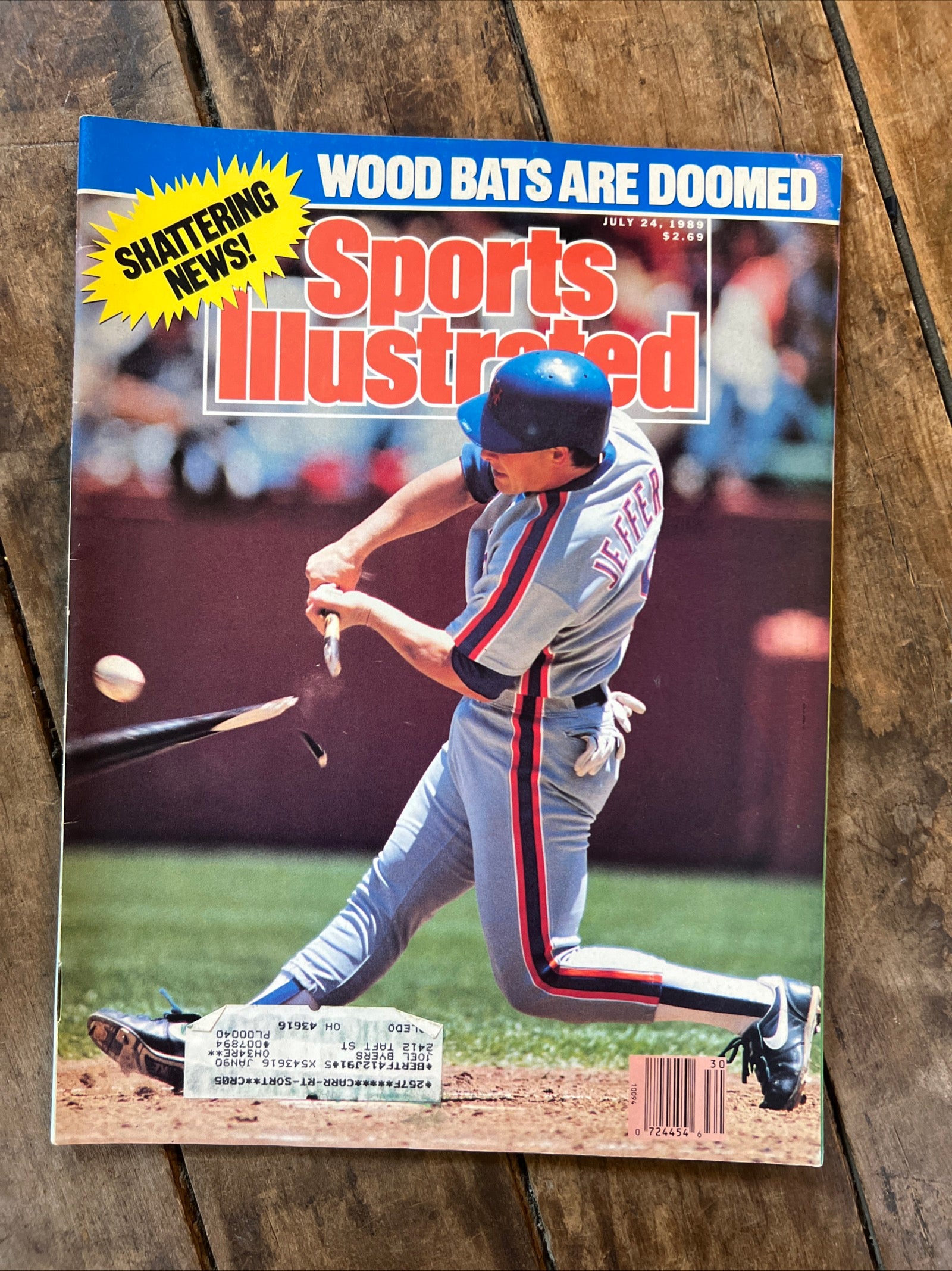 Sports Illustrated Magazine - July 1989 - MLB … Are Wood Bats Doomed ????