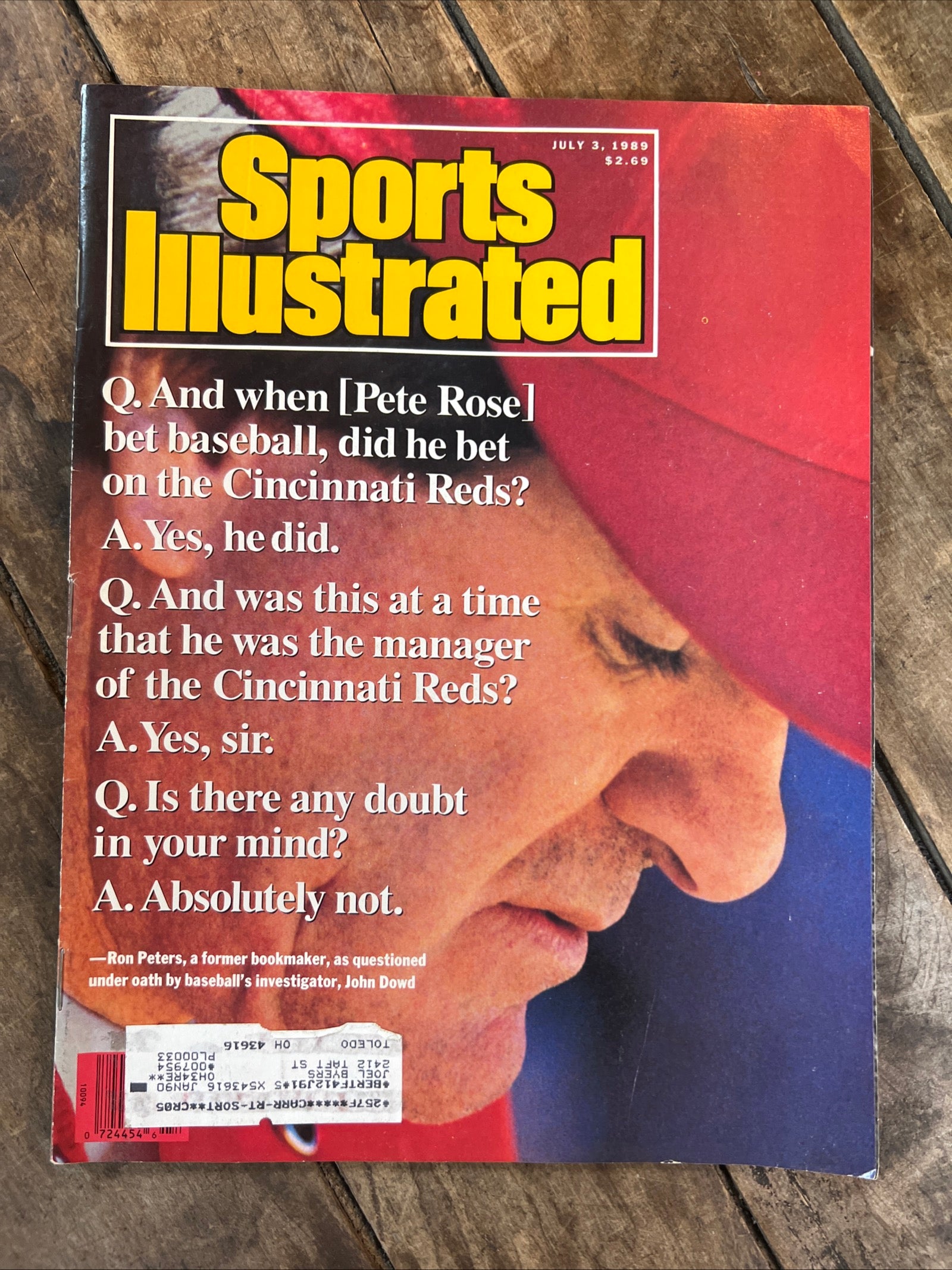 Sports Illustrated Magazine - July 1989 - MLB - Pete Rose & The Cincinnati Reds