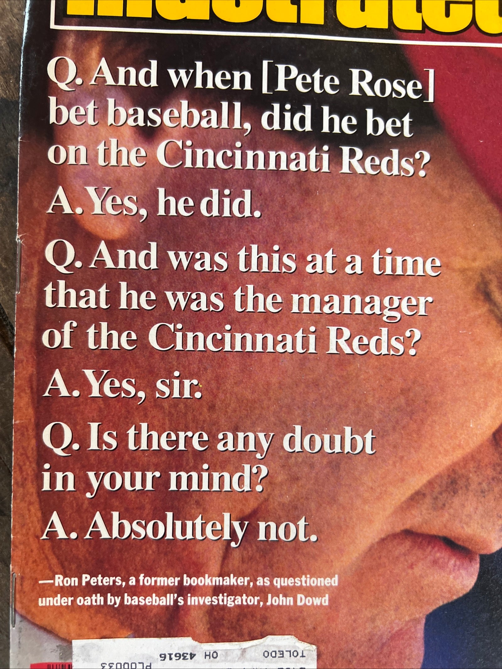 Sports Illustrated Magazine - July 1989 - MLB - Pete Rose & The Cincinnati Reds