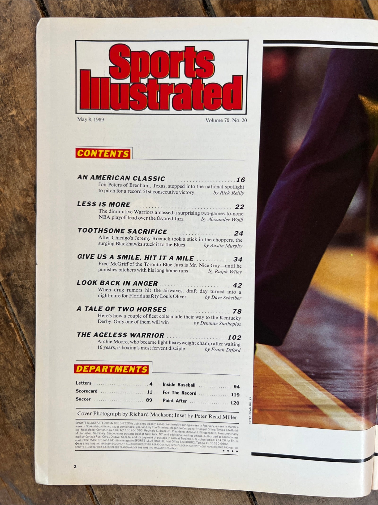 Sports Illustrated Magazine - May 8, 1989 ( Volume 70, No. 20 ) - Jon Peters High School Pitching Phenom