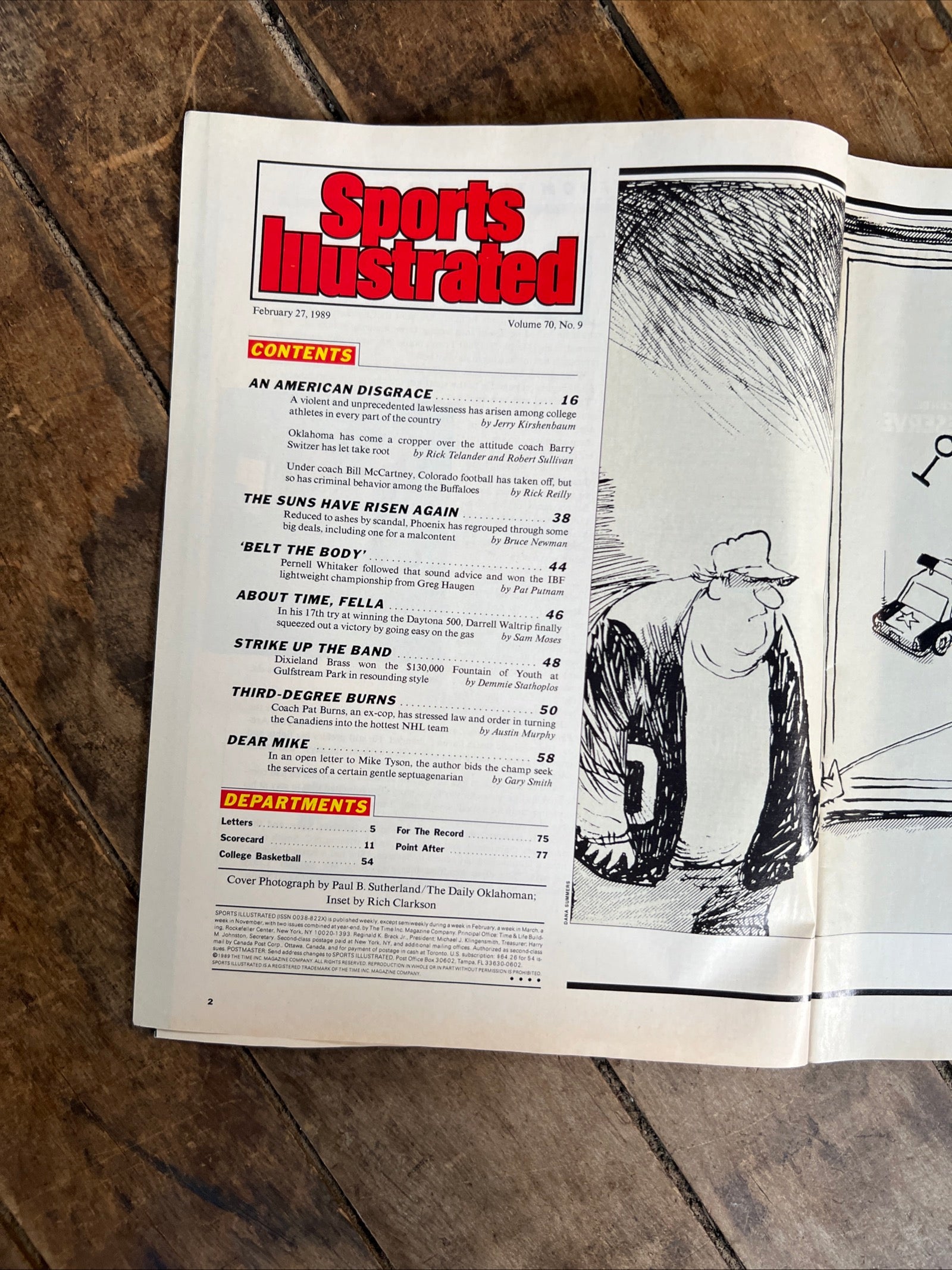 Sports Illustrated Magazine - February 1989 - Oklahoma Sooners Charles Thompson
