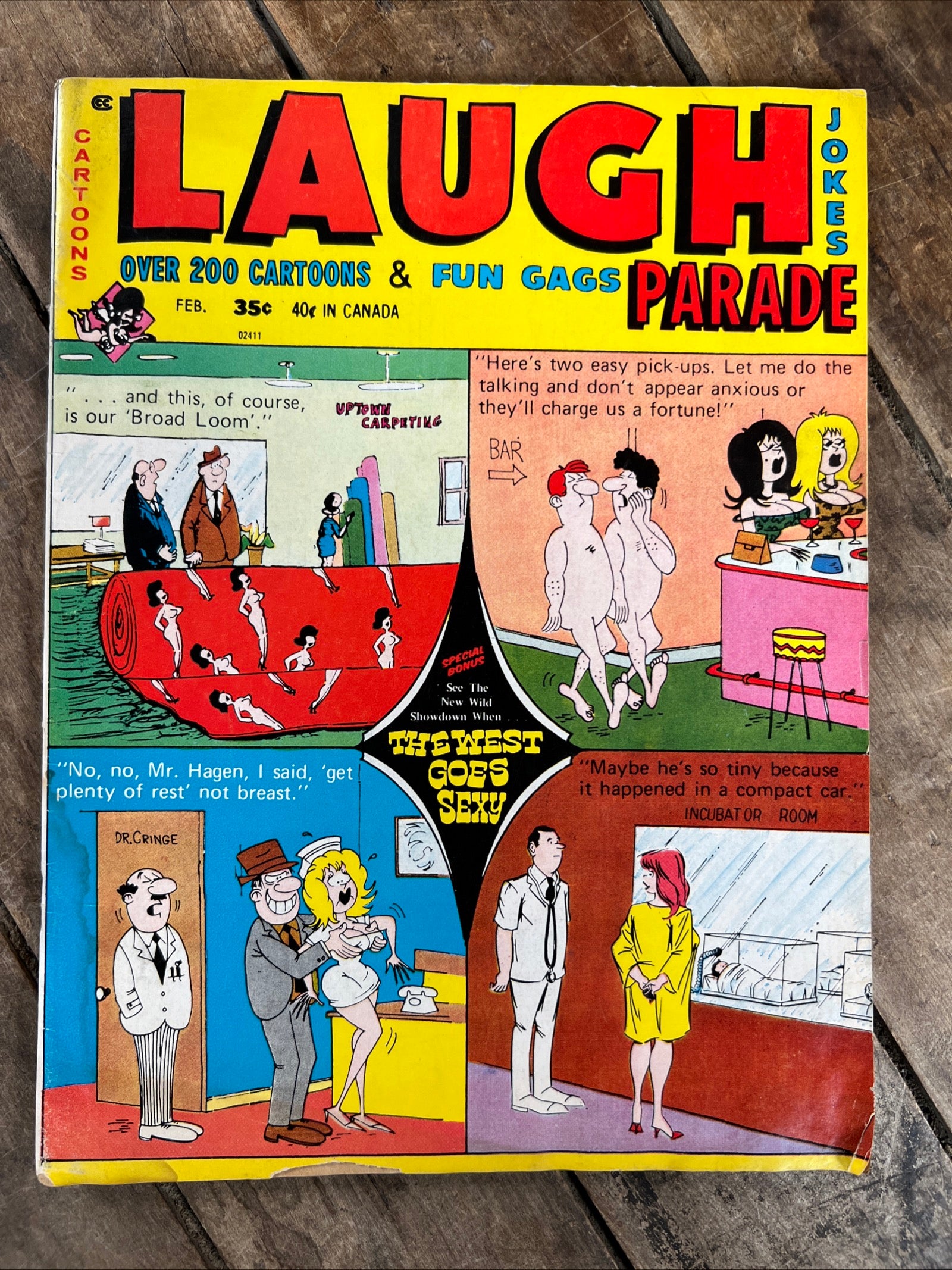 LAUGH PARADE Magazine - February 1972 (Vol. 12,No.1 ) Cartoons, Jokes & Fun Gags