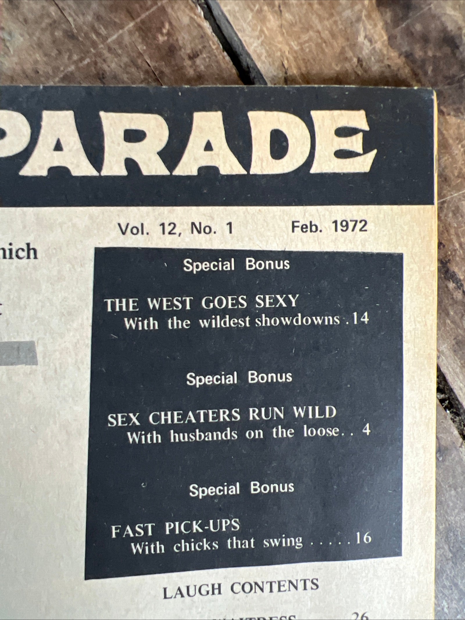 LAUGH PARADE Magazine - February 1972 (Vol. 12,No.1 ) Cartoons, Jokes & Fun Gags