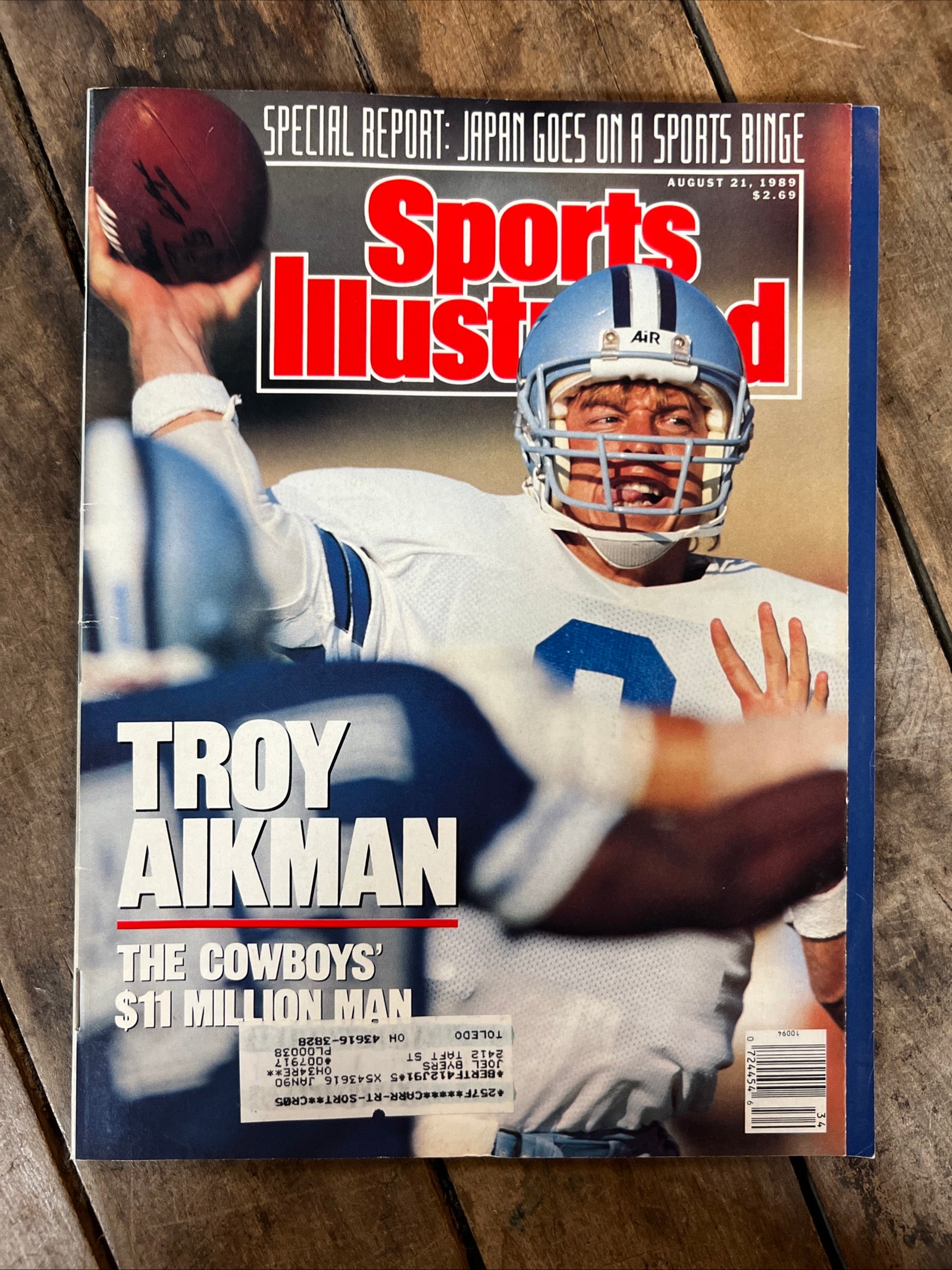 Sports Illustrated Magazine - August 1989 - NFL Cowboys Troy Aikman