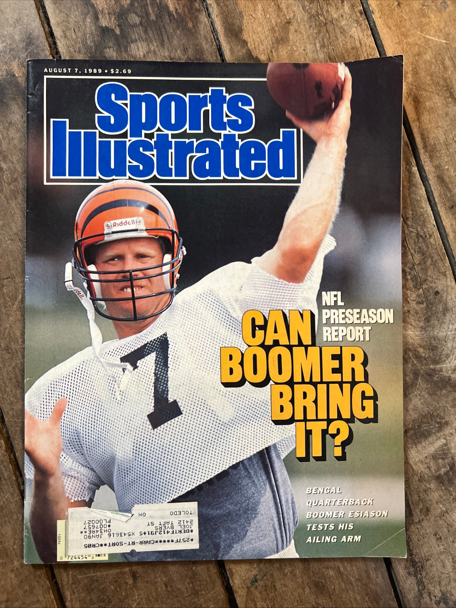 Sports Illustrated Magazine - August 1989 - NFL Cincinnati Bengals Boomer Esiason
