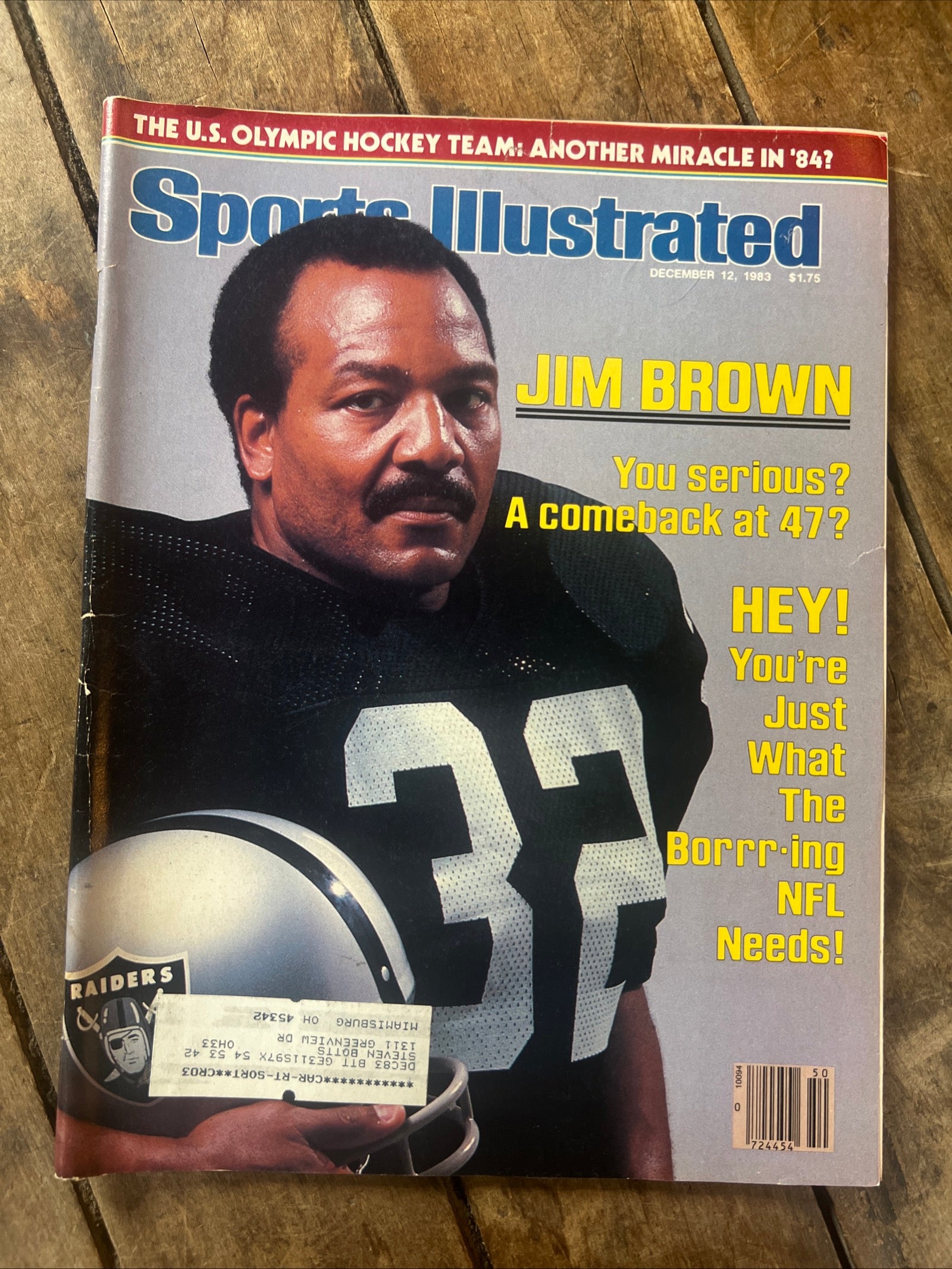 Sports Illustrated Magazine - December 1983 - NFL Raiders - Jim Brown