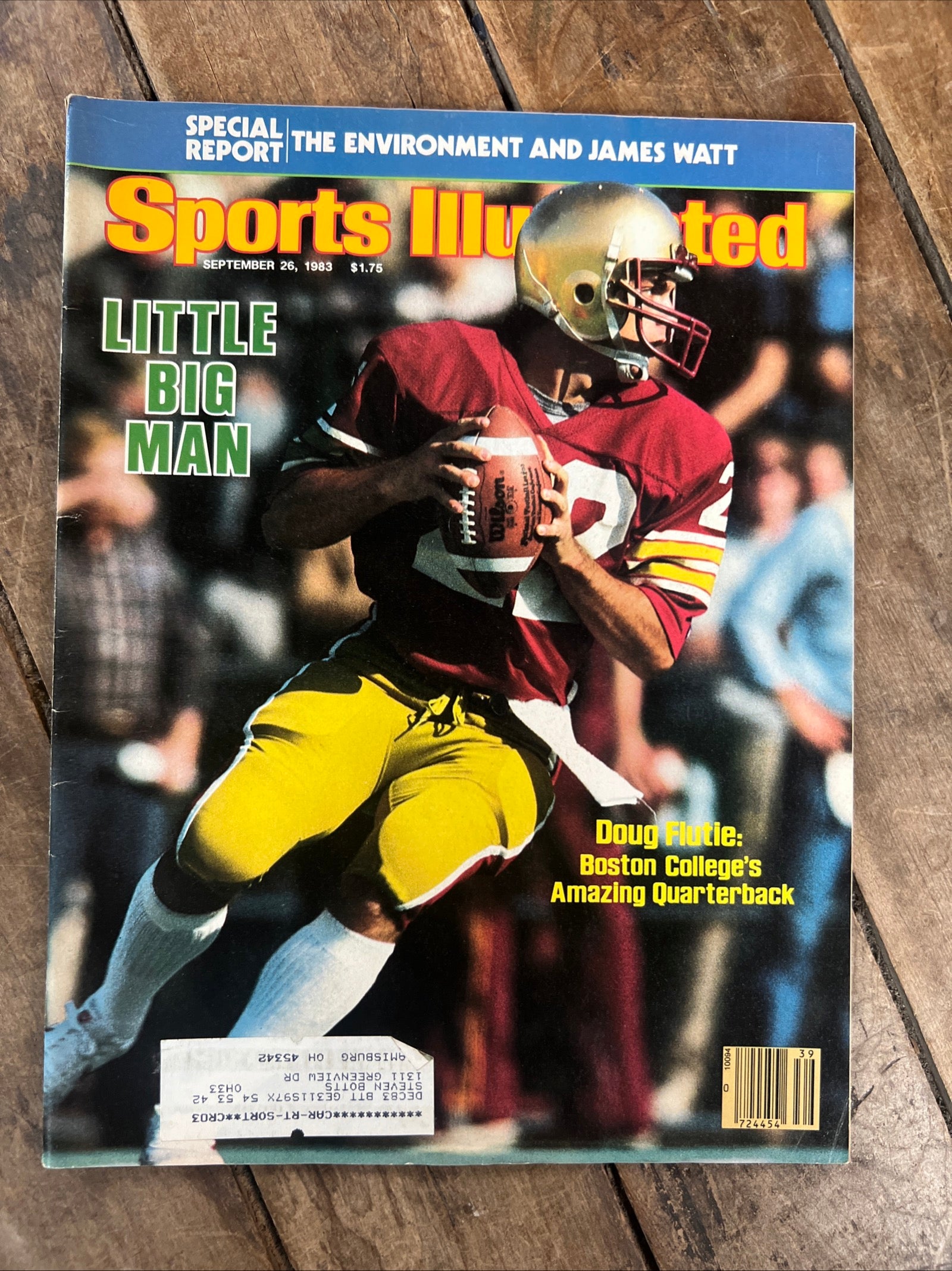 Sports Illustrated Magazine - September 1983 - Boston College QB Doug Flutie