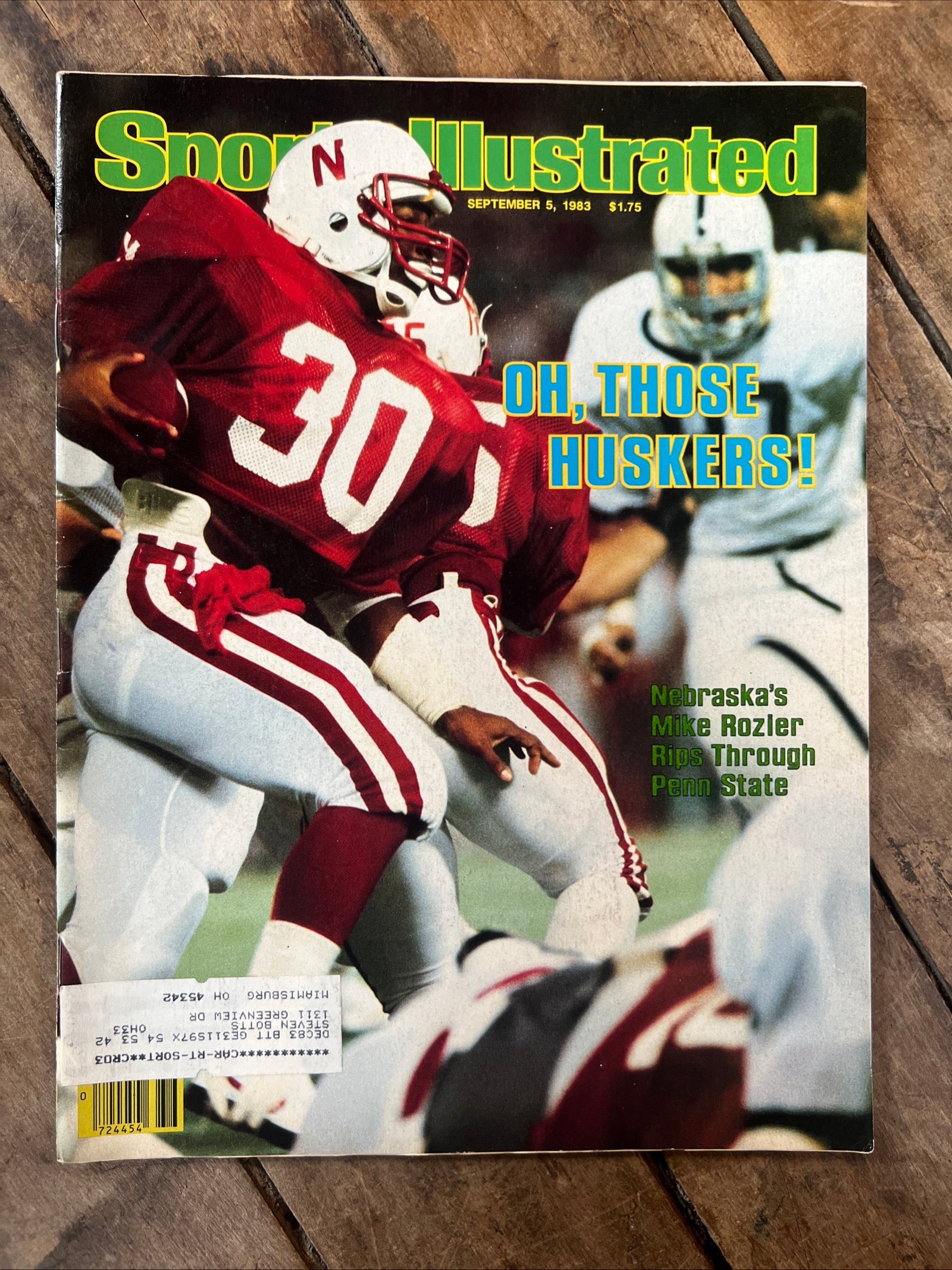 Sports Illustrated Magazine - September 1983 - Nebraska Cornhuskers Mike Rozier