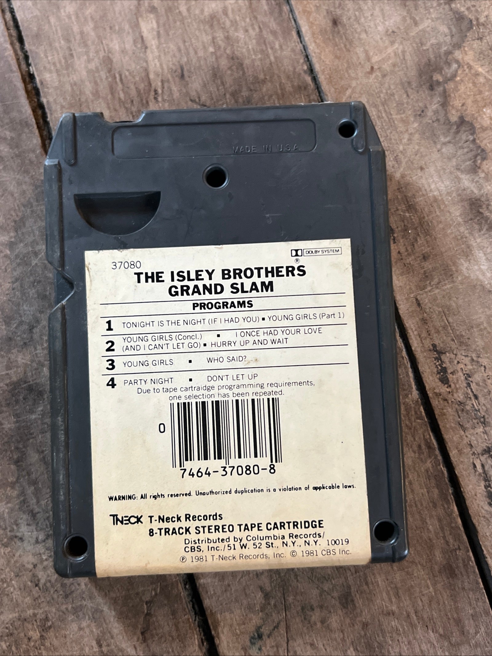 The Isley Brothers - Grand Slam - 1981 T-Neck Records 8-Track Tape