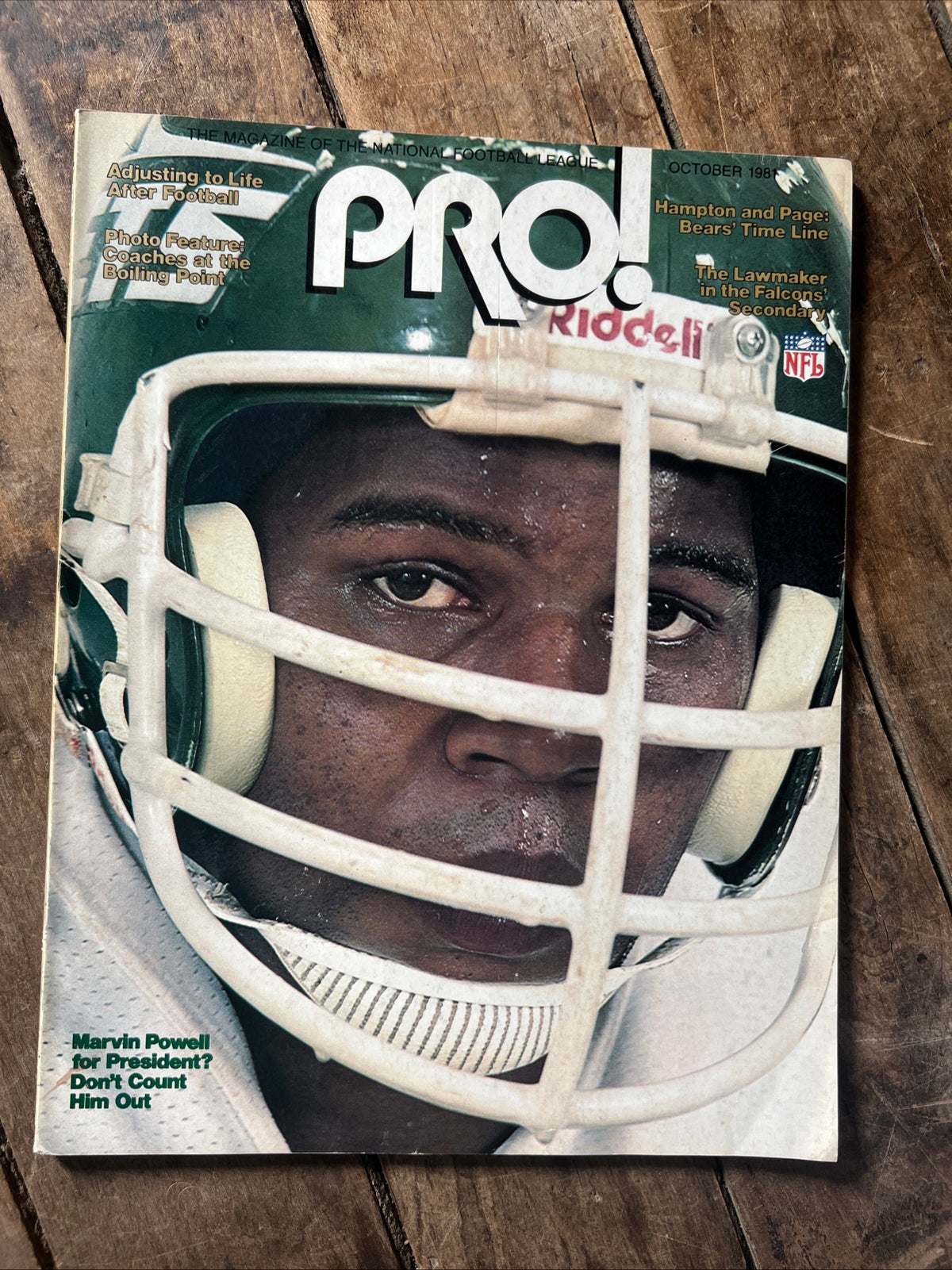 PRO! Magazine - October 1981 ( Volume 1, No. 2) - NFL Jets - Marvin Powell For President