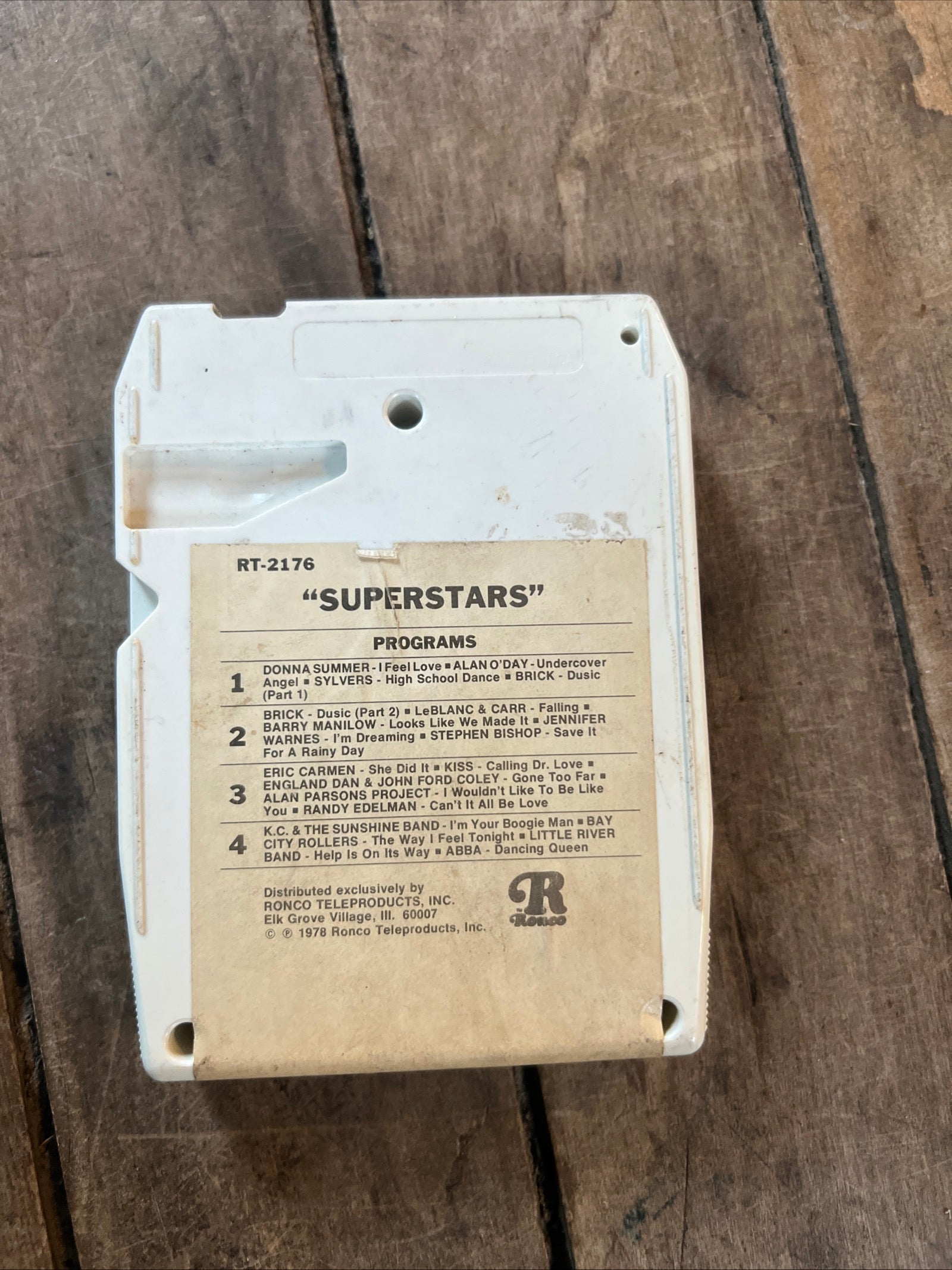 SUPERSTARS Original Super Hits - 1978 Ronco Records - 8-Track Tape