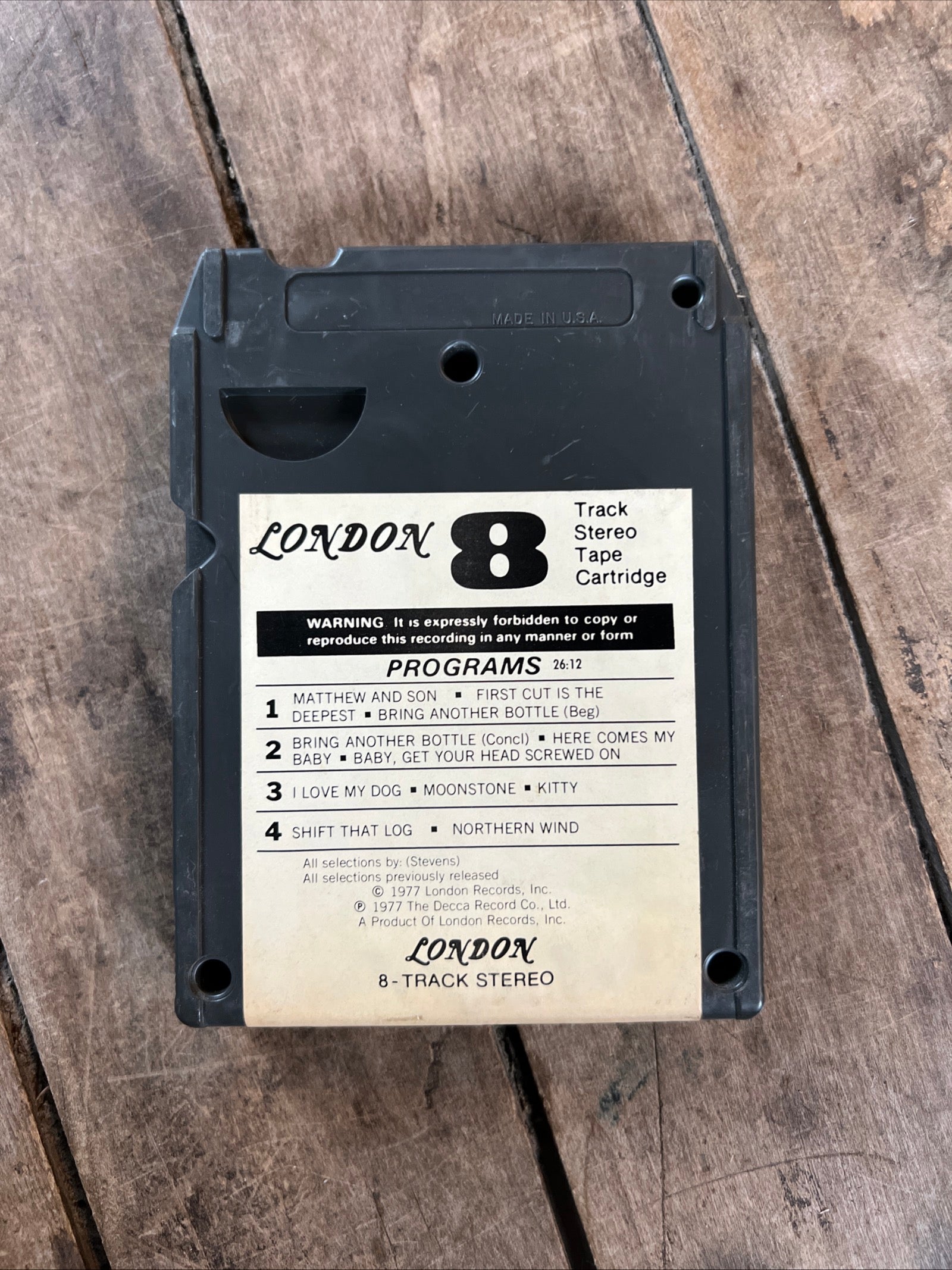 Cat Stevens - Cat’s Cradle - 1977 London Records - 8-Track Tape Cartridge