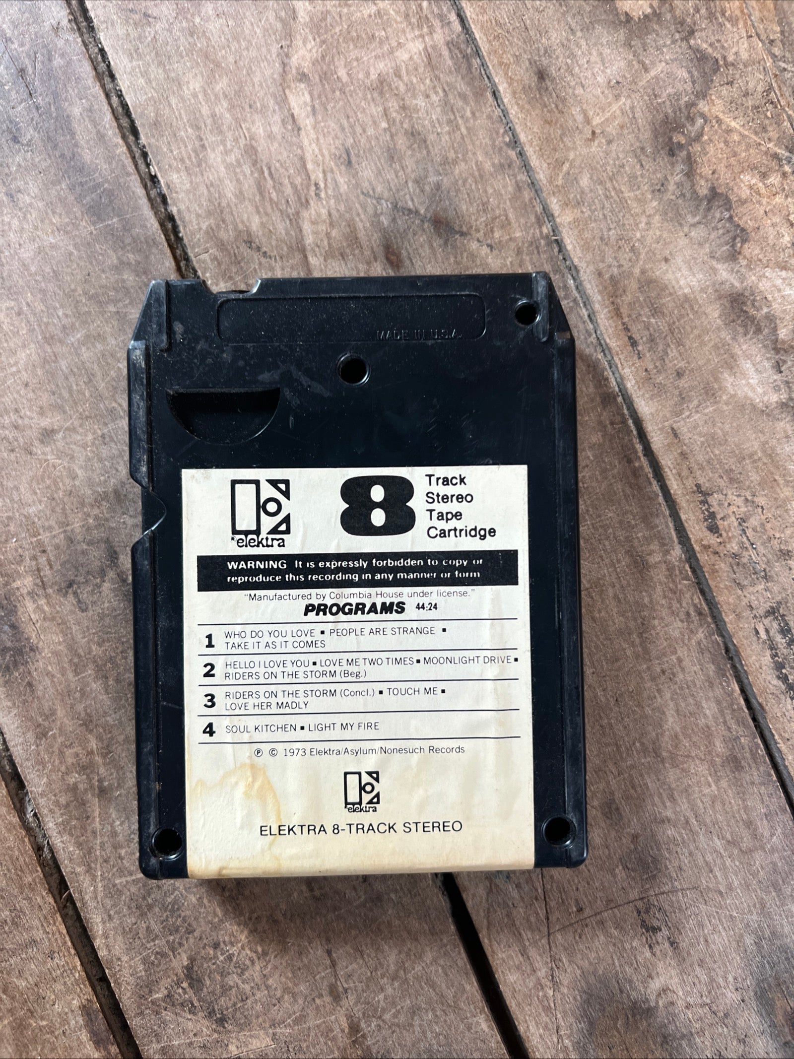 The Best Of The Doors - 1985 Elektra Records - 8-Track Tape Cartridge