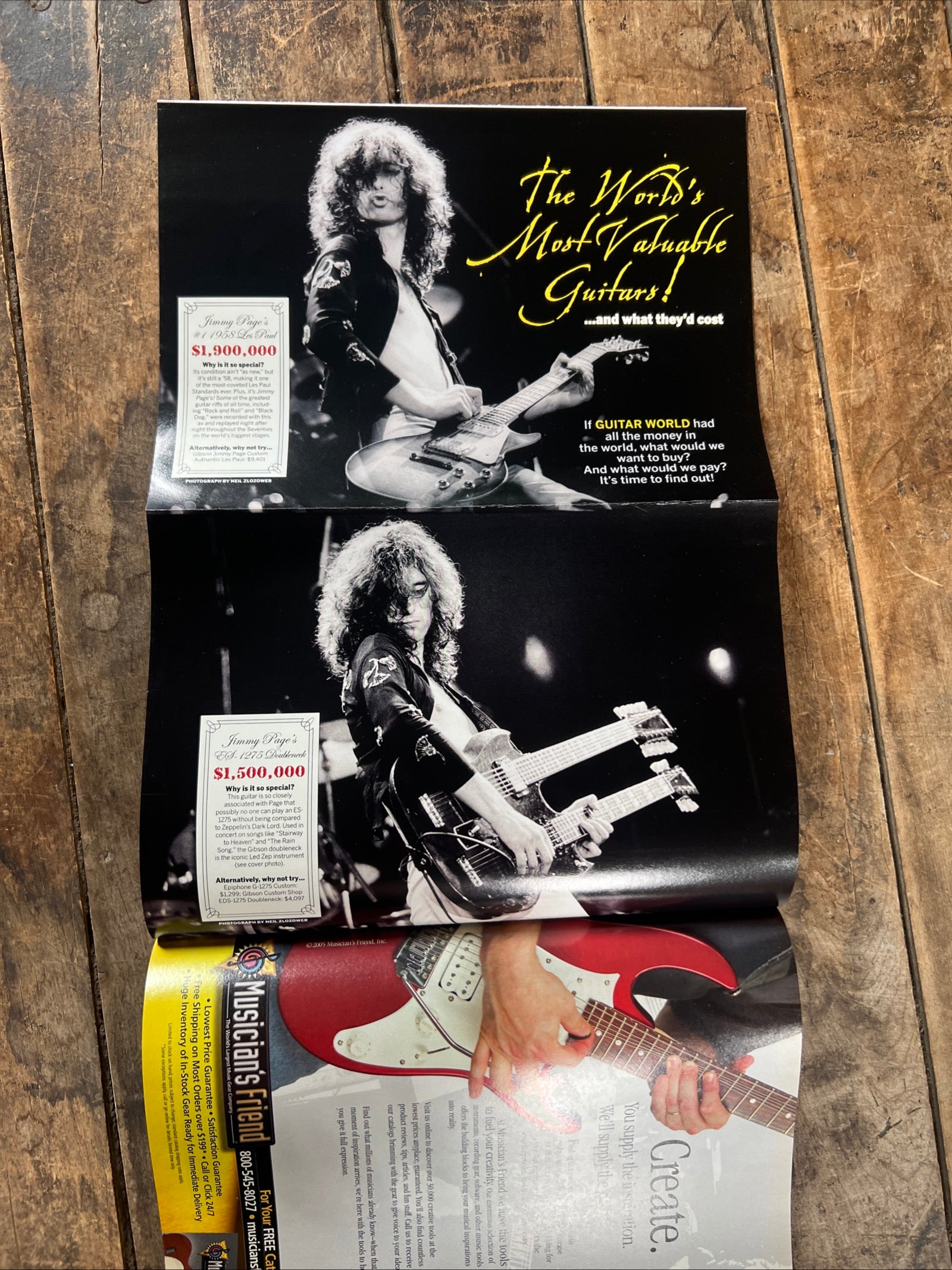 Guitar World Magazine - May 2005 - Led Zeppelin Jimmy Page Cover & Centerfold