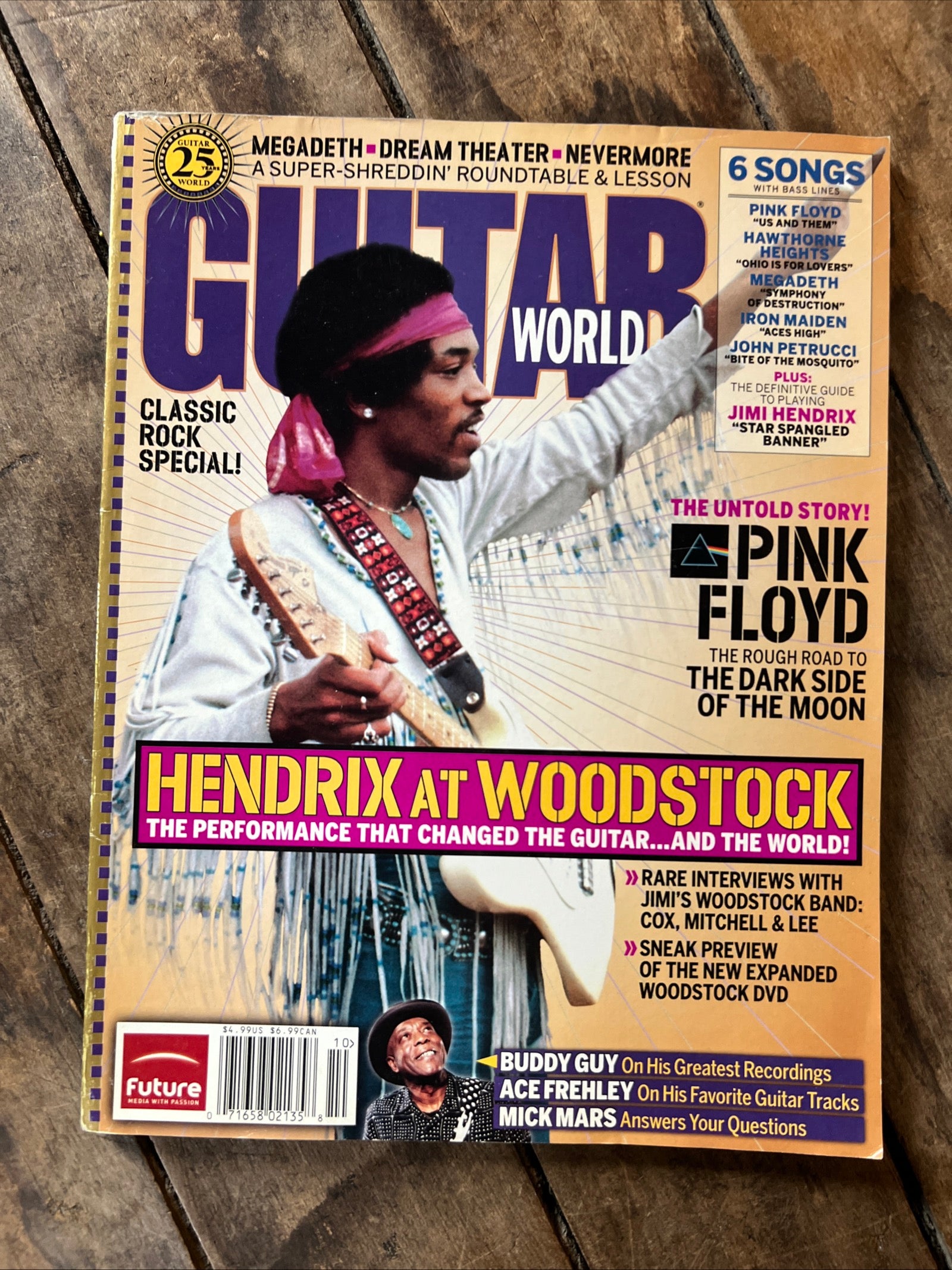 Guitar World Magazine - October 2005 - Jimmy Hendrix at Woodstock Cover