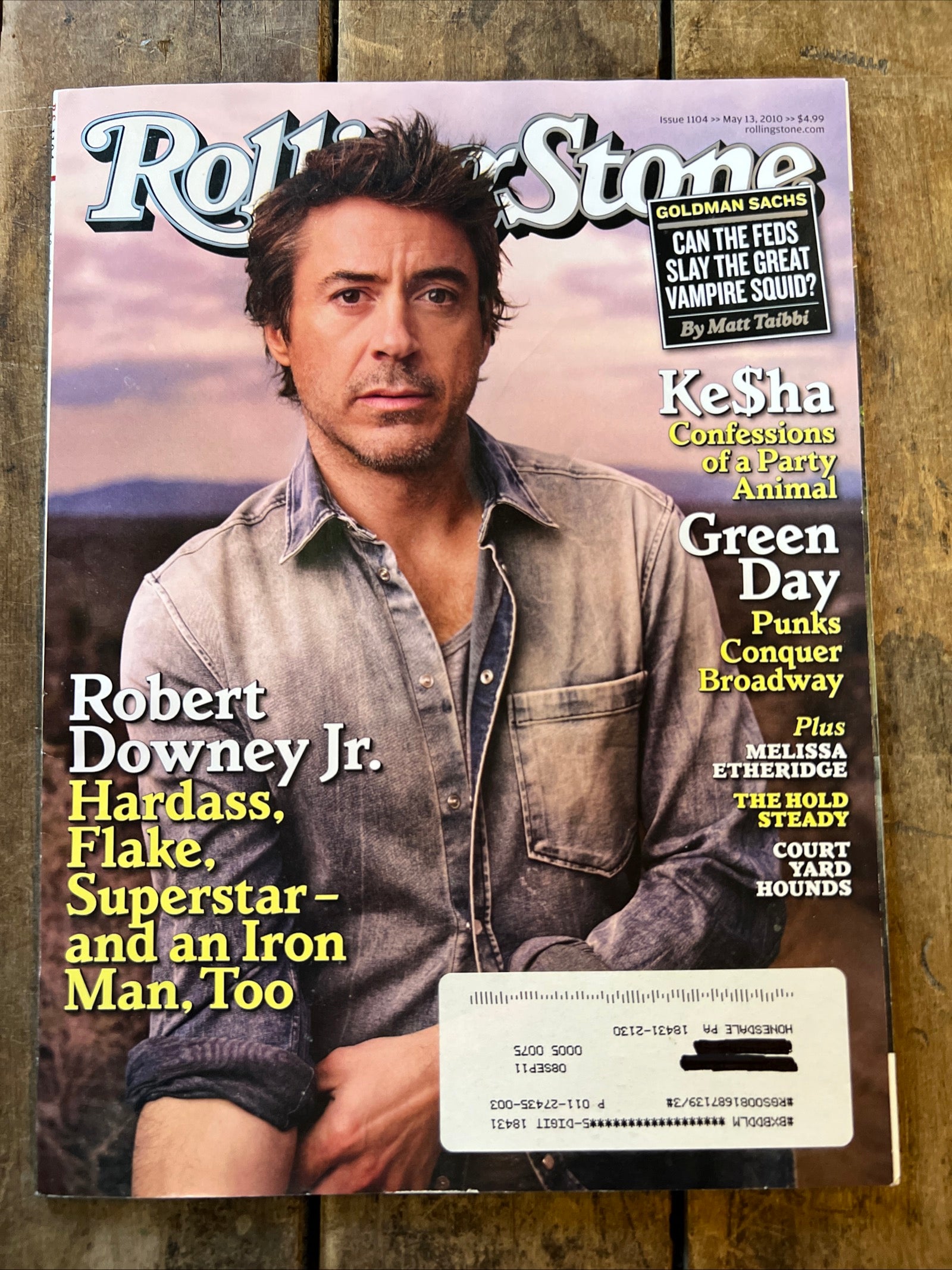 Rolling Stone Magazine - May 2010 Issue - Robert Downey Jr, Ke$ha & Green Day