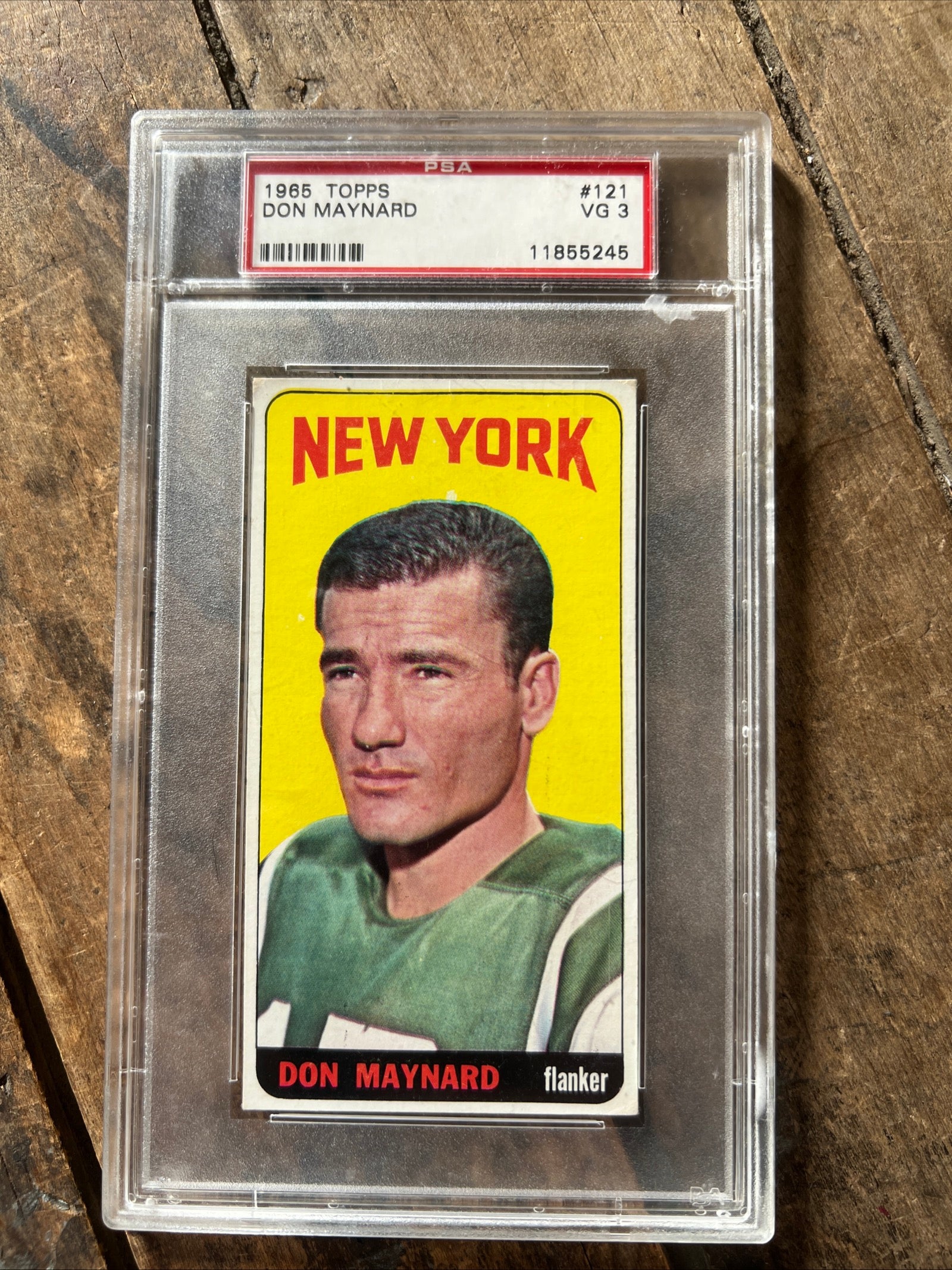 1965 Topps NFL Football Card - Don Maynard New York Jets - PSA VG 3