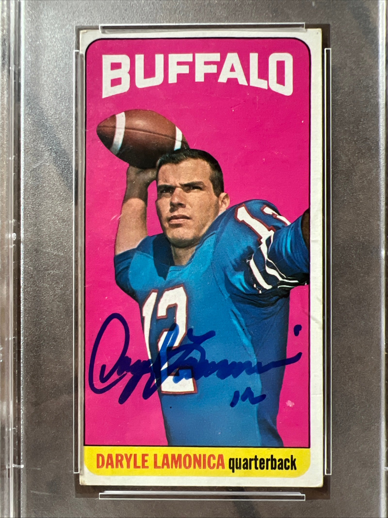 1965 Topps NFL Football Card - Daryle Lamonica Buffalo Bills - PSA / DNA AUTO