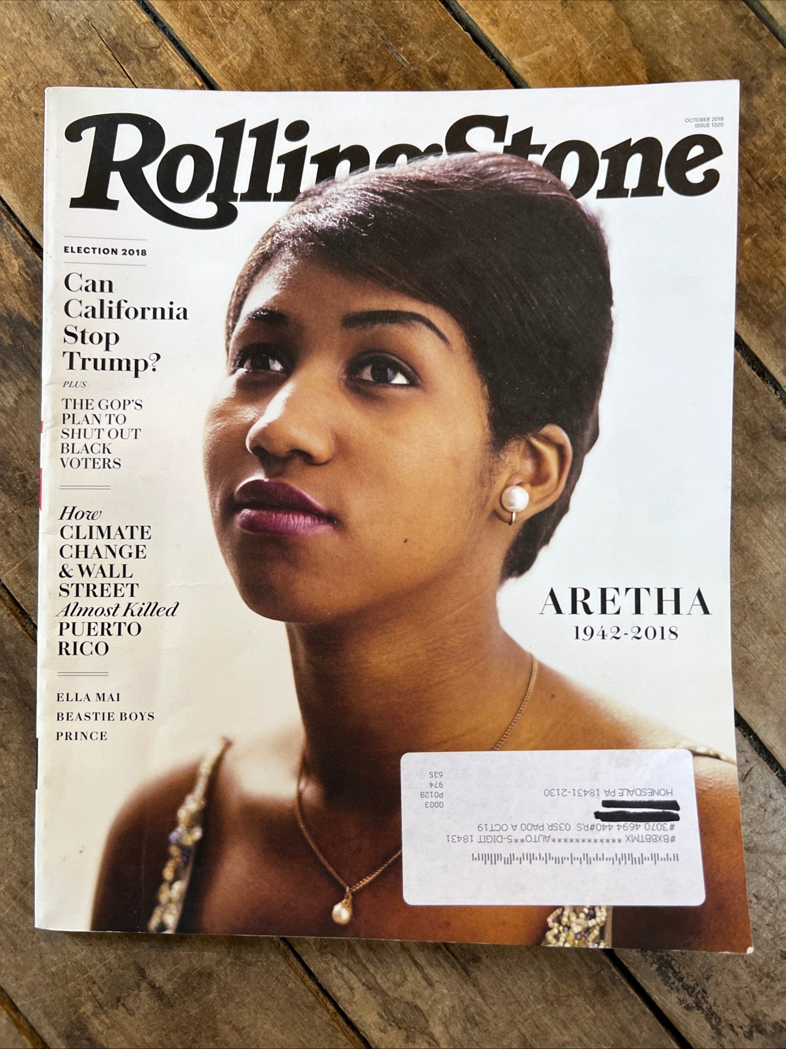 Rolling Stone Magazine - October 2018 Issue - Aretha Franklin Cover & Feature
