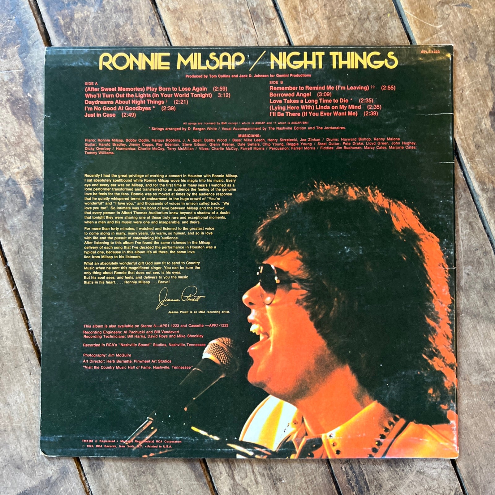 Ronnie Milsap - Night Things - 1975 RCA Victor Records - LP Vinyl Album