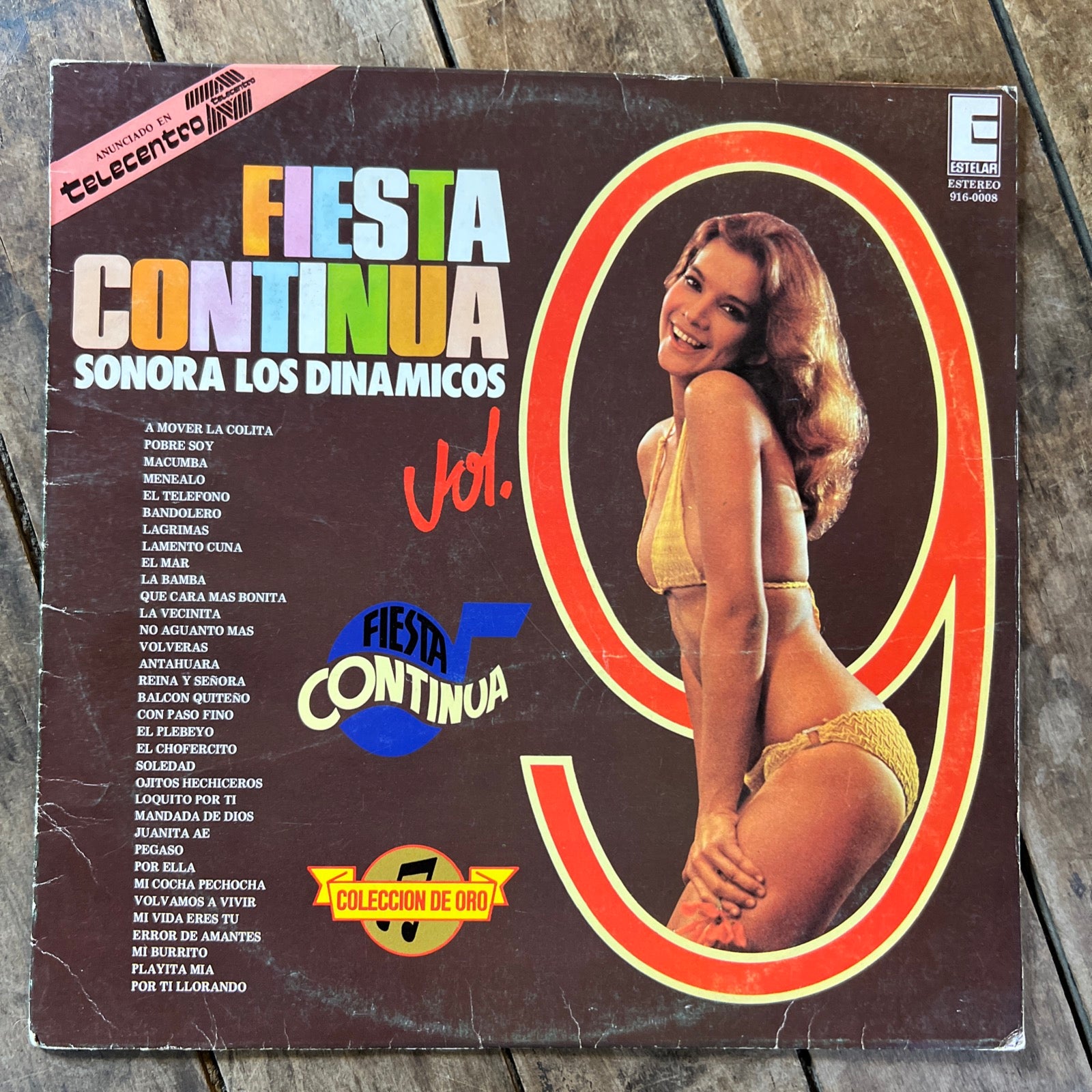 Fiesta Continua Con La Sonora Los Dinamicos - 1980 Estelar Records - LP Vinyl