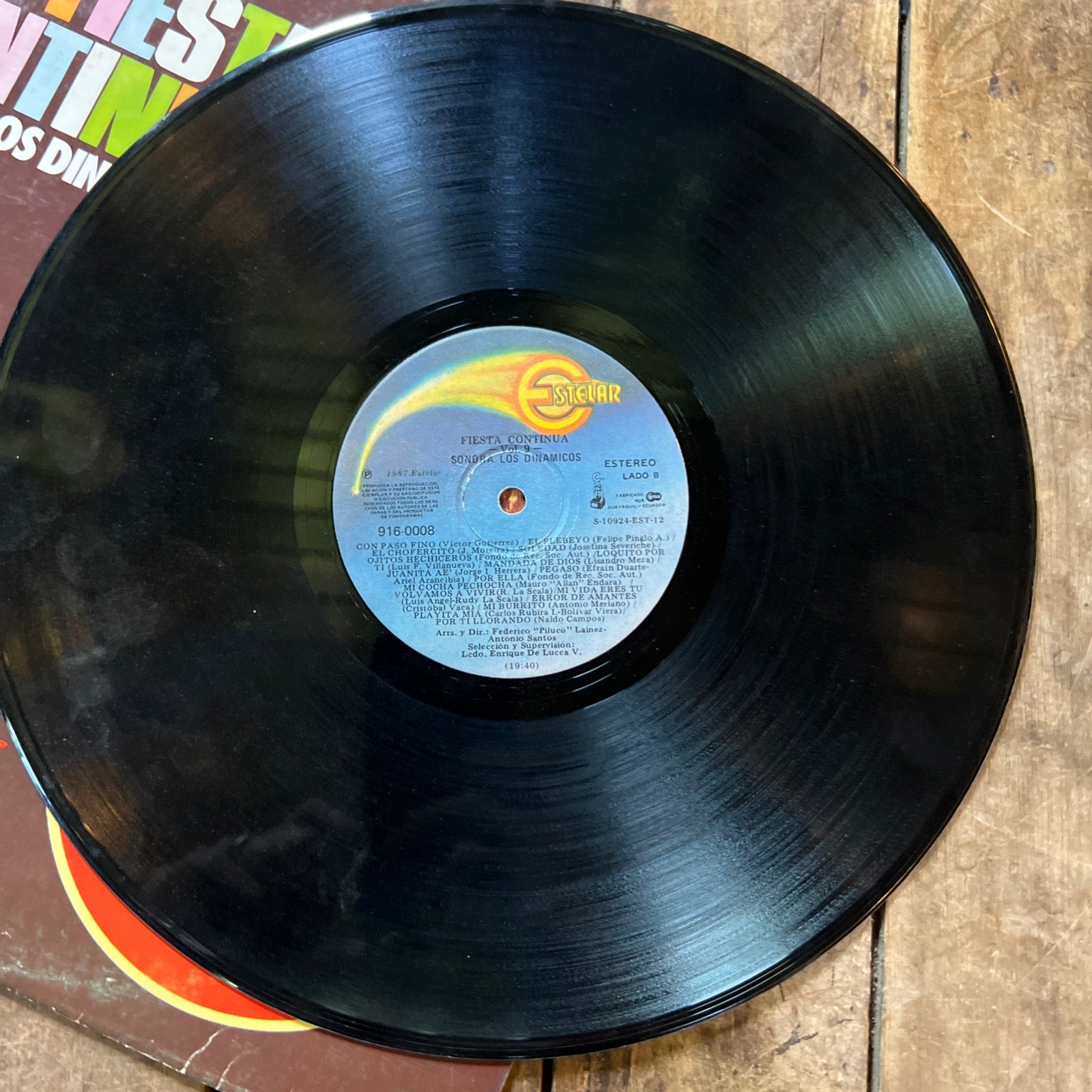 Fiesta Continua Con La Sonora Los Dinamicos - 1980 Estelar Records - LP Vinyl