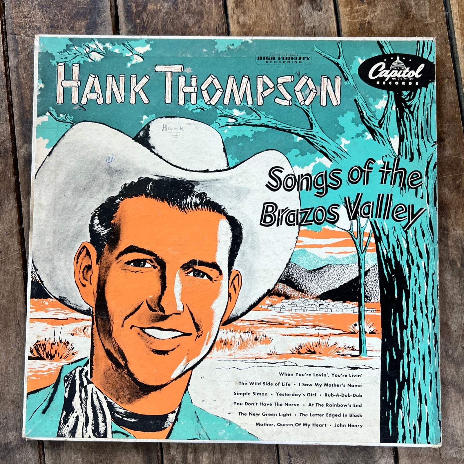 Hank Thompson - Songs Of The Brazos Valley - 1953 Capitol Records - LP Vinyl