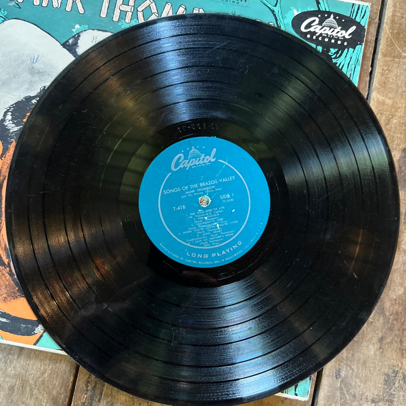 Hank Thompson - Songs Of The Brazos Valley - 1953 Capitol Records - LP Vinyl